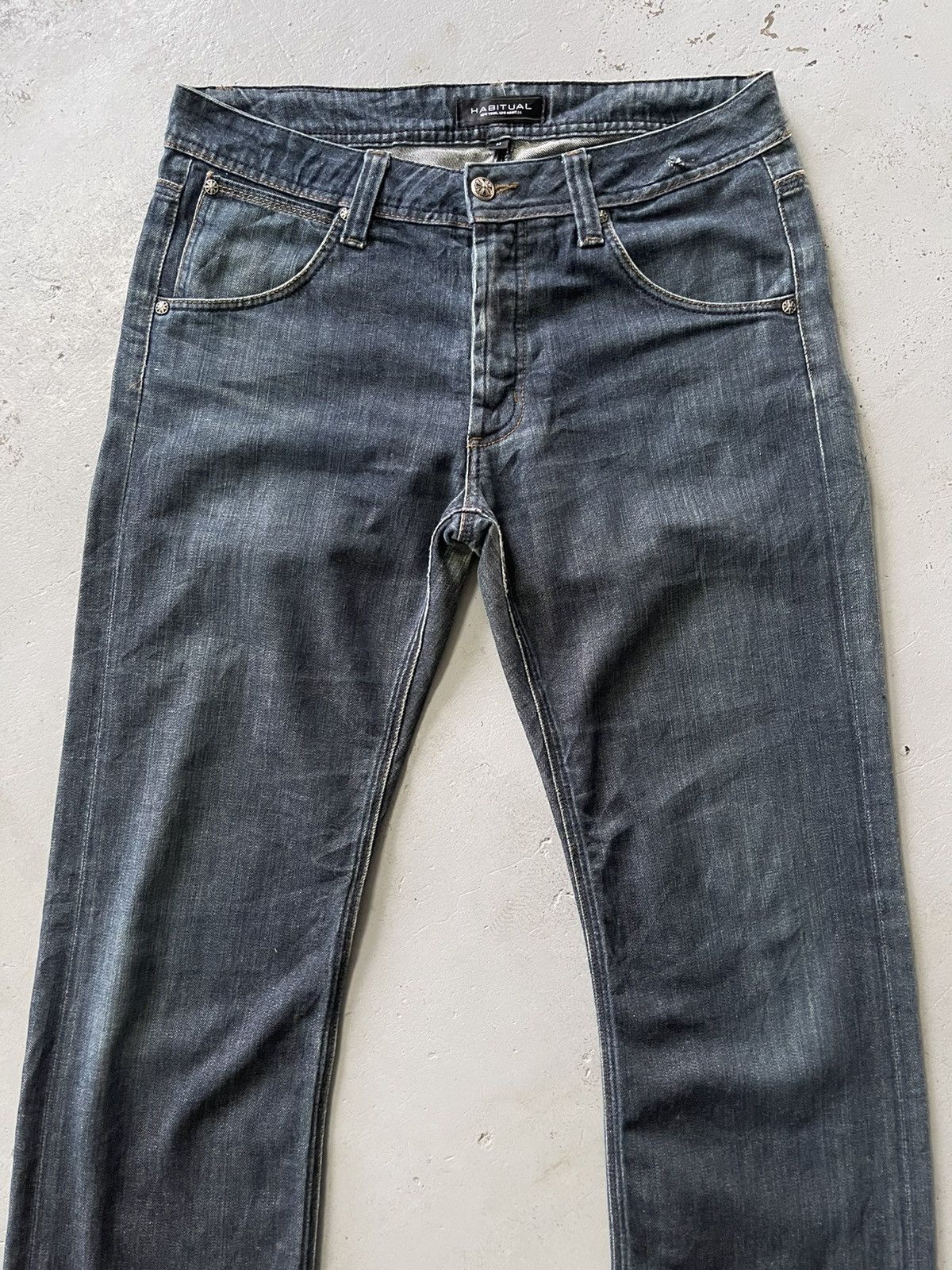 Vintage Vintage Habitual Independent Logo Made in usa Denim Pants Size US 34 / EU 50 - 6 Thumbnail