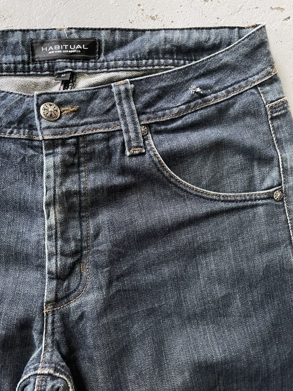 Vintage Vintage Habitual Independent Logo Made in usa Denim Pants Size US 34 / EU 50 - 9 Thumbnail