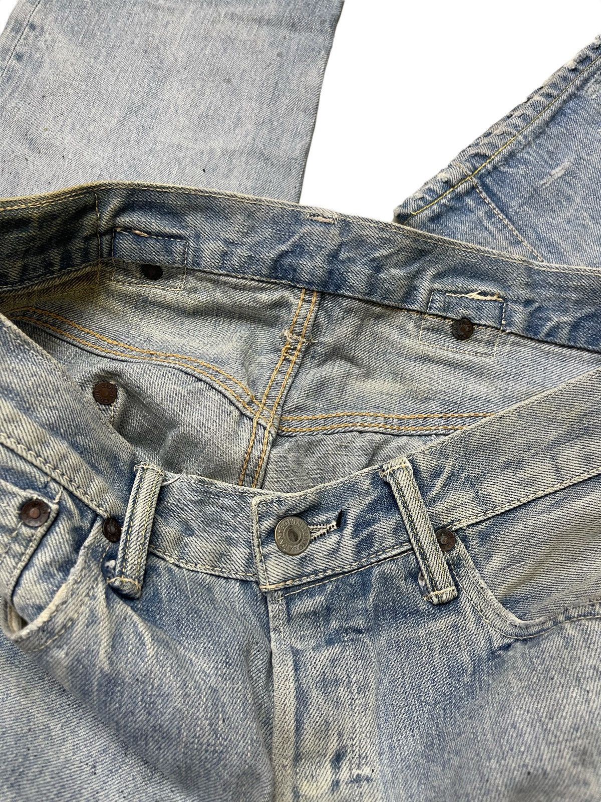 Edwin Vintage Edwin Thrashed Buckle Back Selvedge Denim Size US 32 / EU 48 - 8 Thumbnail