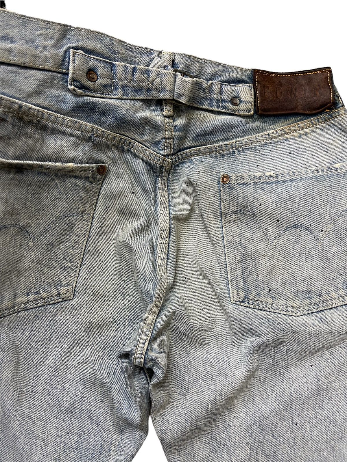 Edwin Vintage Edwin Thrashed Buckle Back Selvedge Denim Size US 32 / EU 48 - 9 Thumbnail