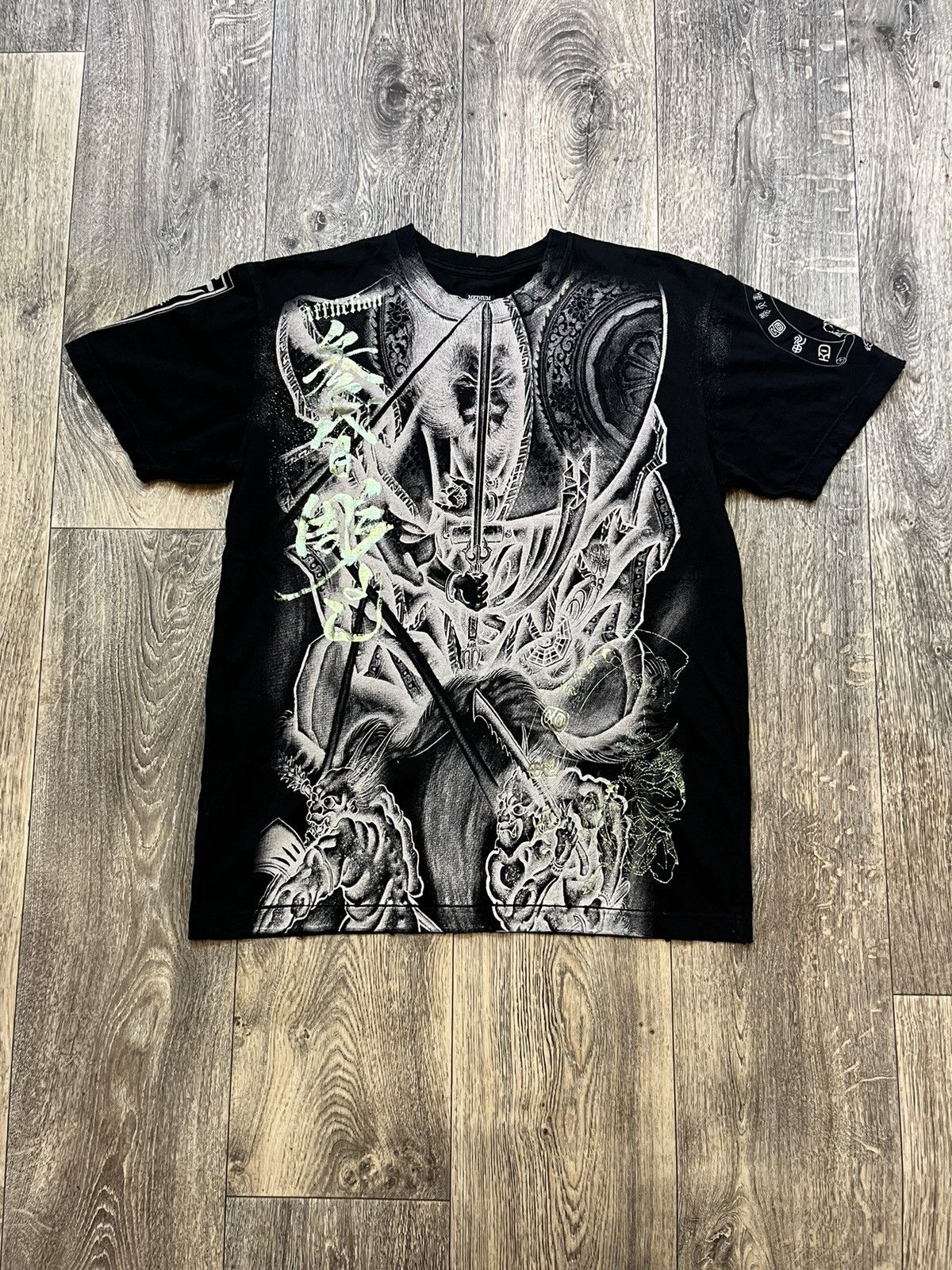 image of Affliction Heroes&demons By Horiyoshi T-Shirt Tee in Black, Men's (Size Medium)