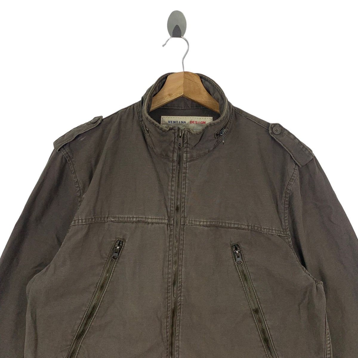 Designer × Vintage Vintage Ventina Design Zipper Cotton Jacket Size US XL / EU 56 / 4 - 2 Thumbnail