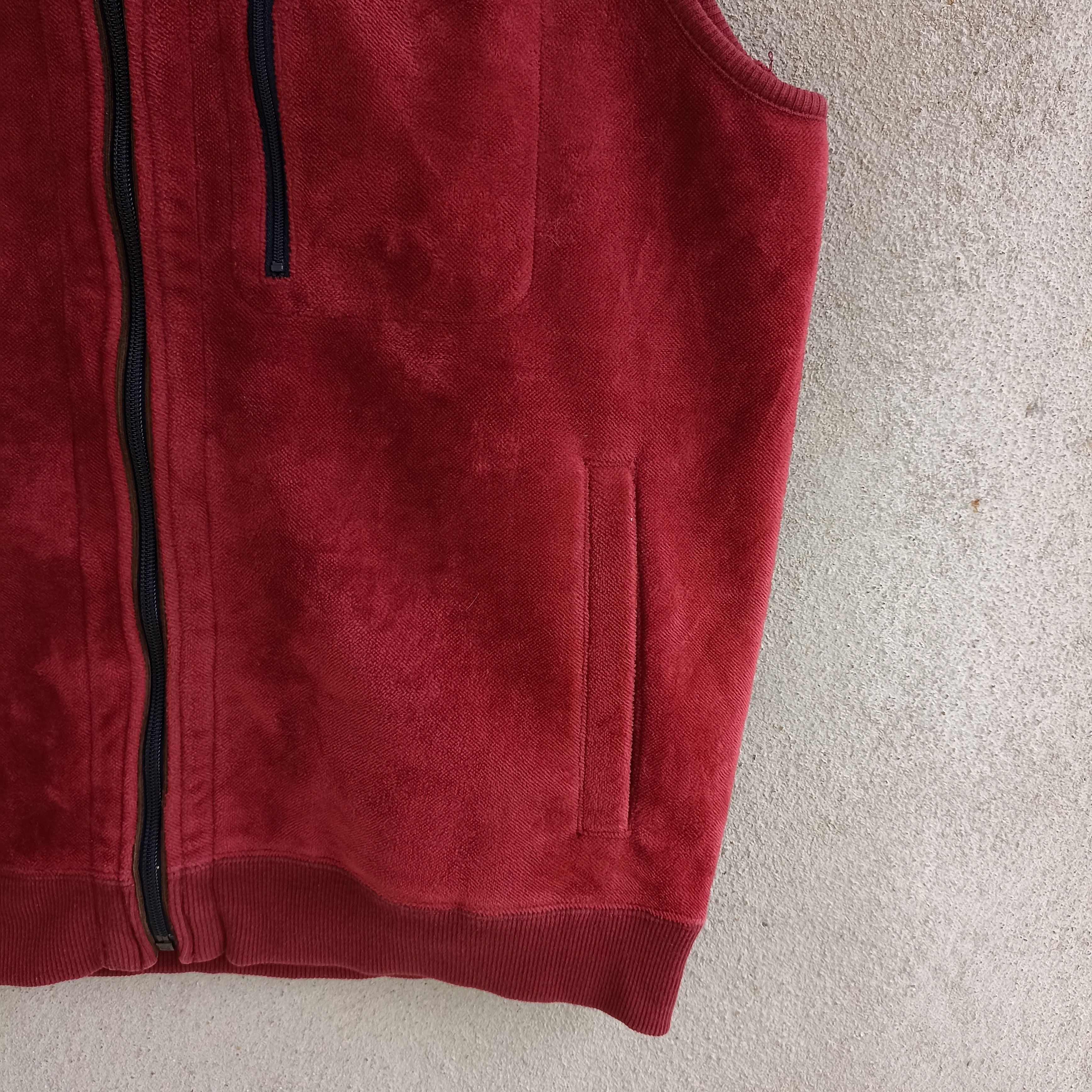 Lacoste Crocodile Embroidery Logo Marron Fleece Vest Size US L / EU 52-54 / 3 - 7 Thumbnail