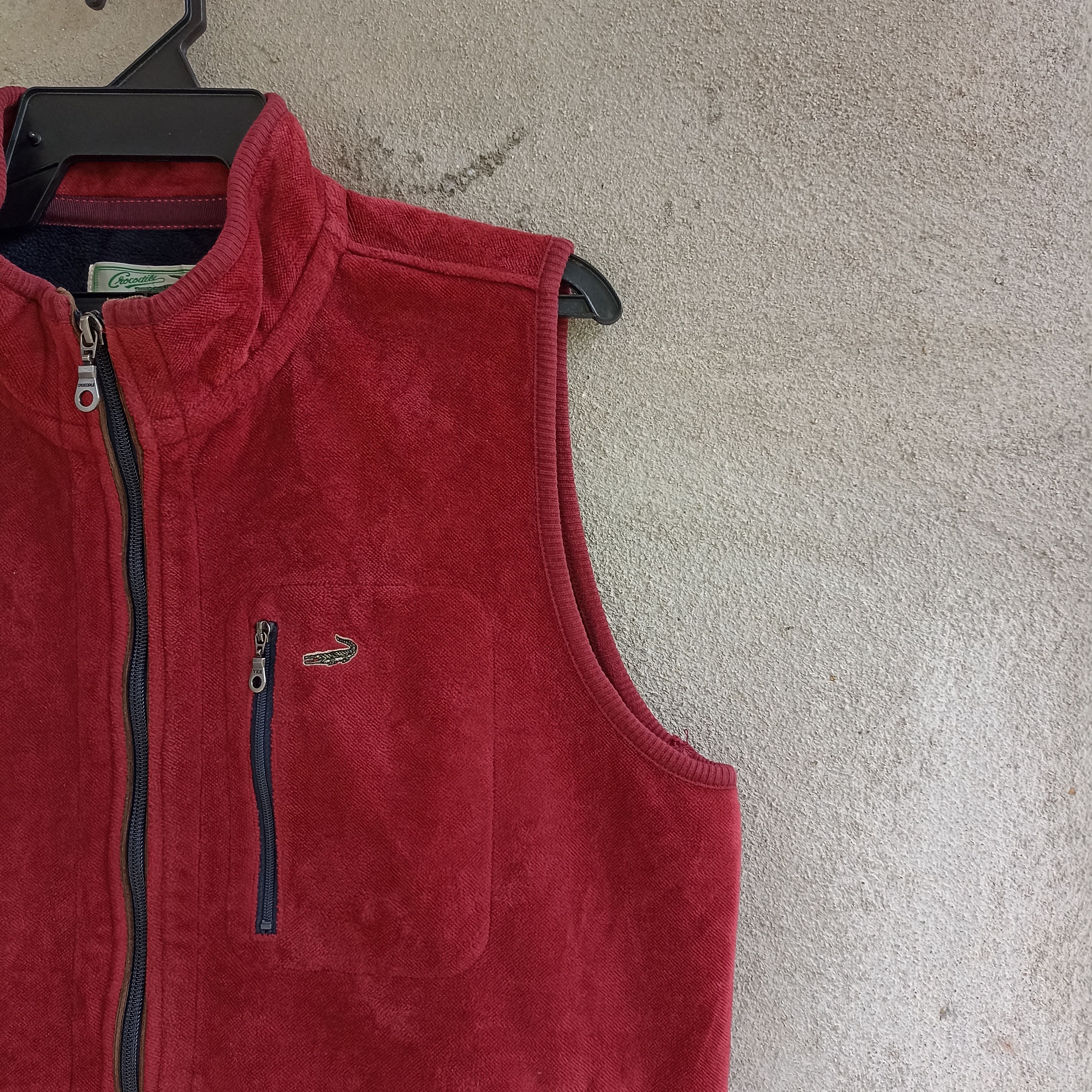 Lacoste Crocodile Embroidery Logo Marron Fleece Vest Size US L / EU 52-54 / 3 - 5 Thumbnail