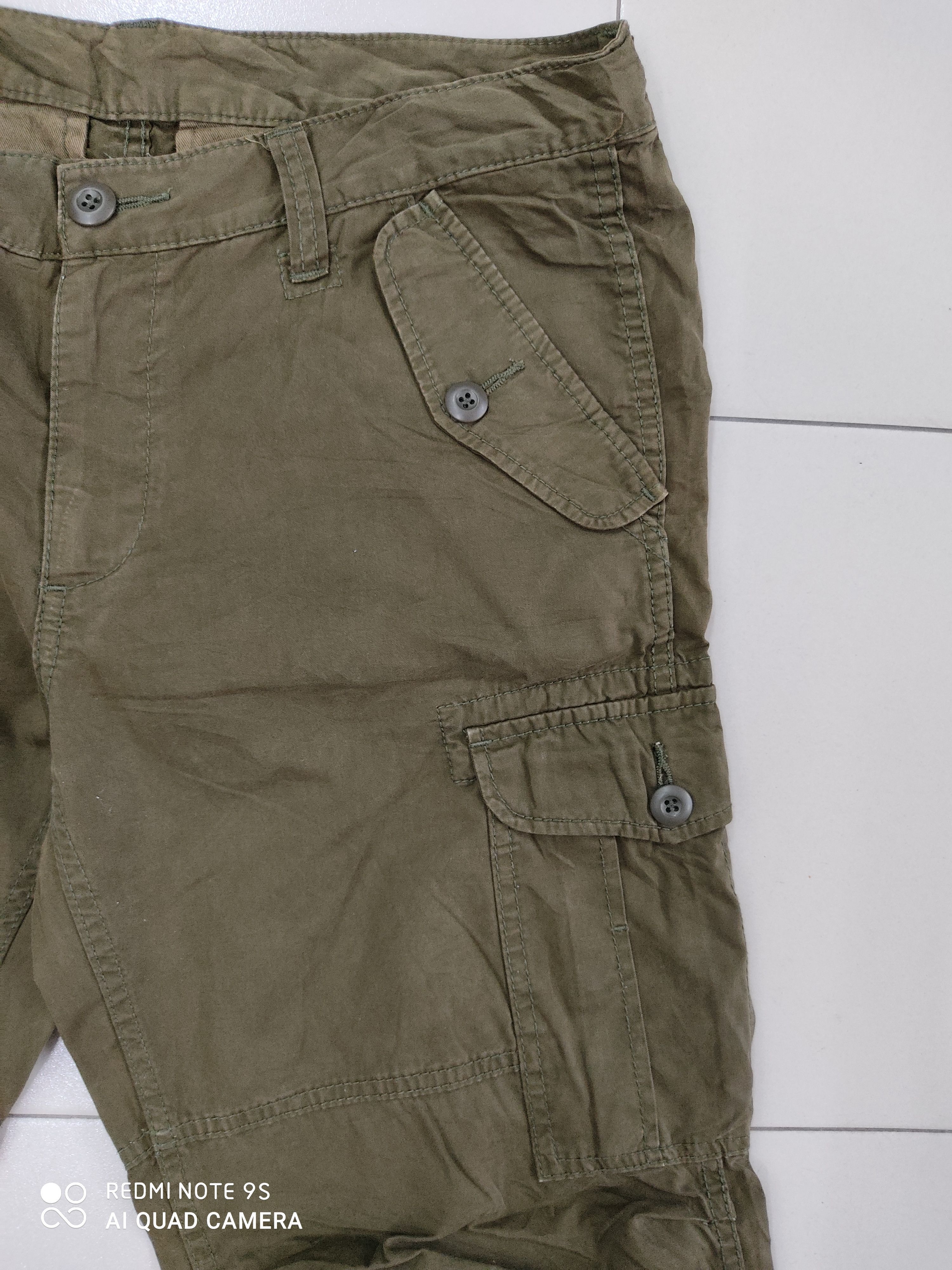 Japanese Brand Green Military Multipocket Utility Cargo Pant Size US 34 / EU 50 - 4 Thumbnail