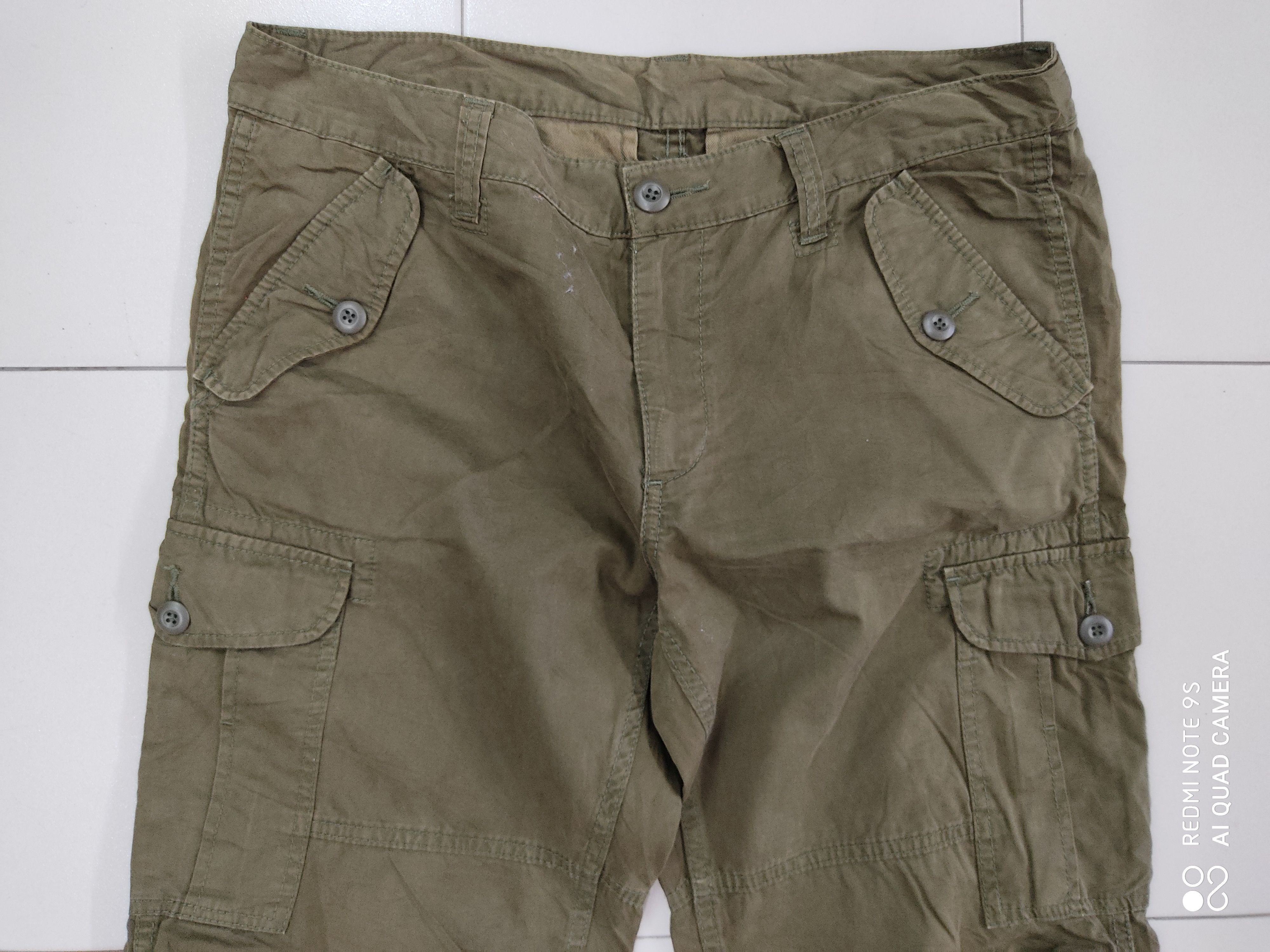 Japanese Brand Green Military Multipocket Utility Cargo Pant Size US 34 / EU 50 - 2 Thumbnail