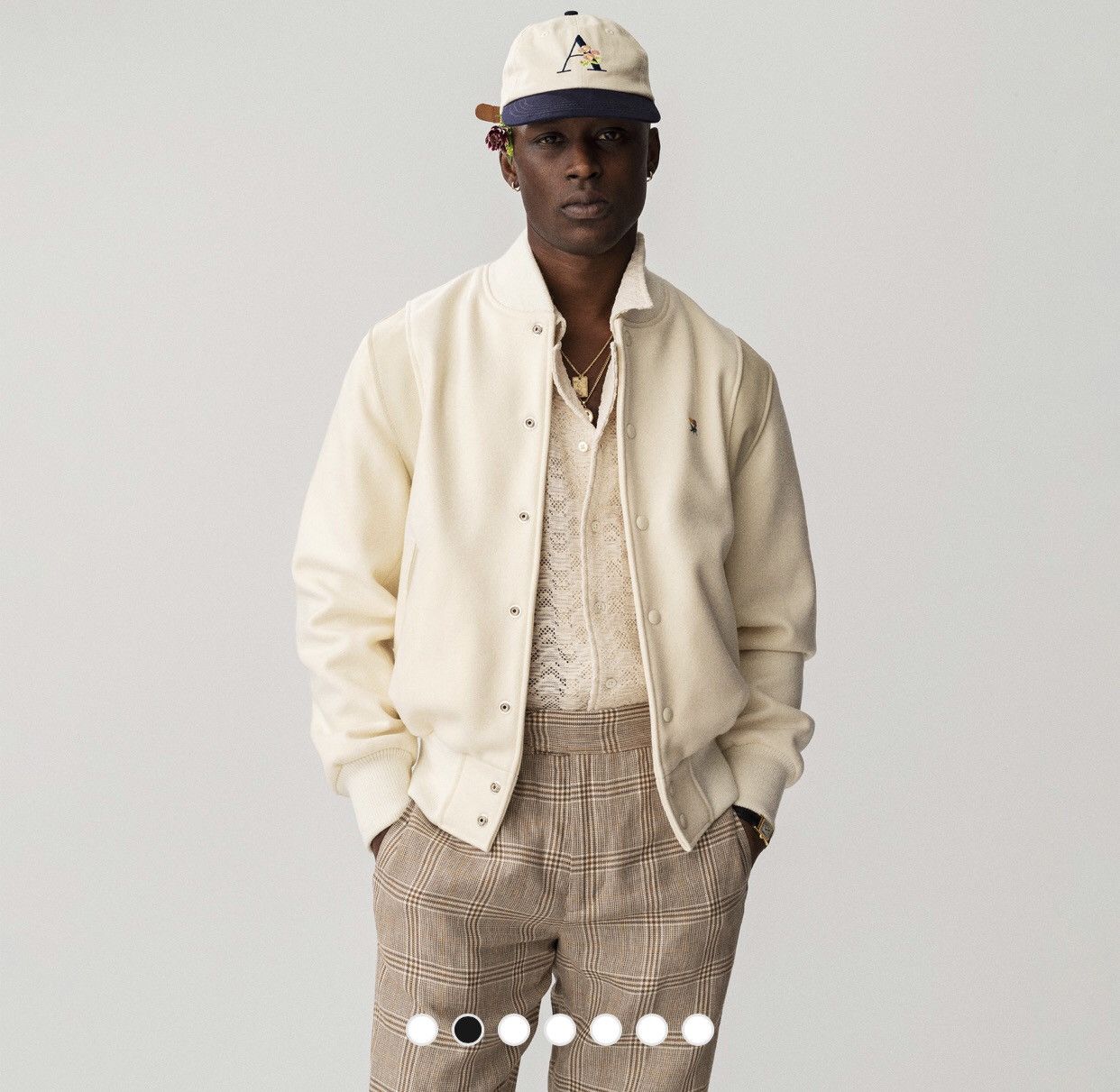 Aime Leon Dore ALD Rico shirt small size oatmeal lace shirt ss22 Size US S / EU 44-46 / 1 - 6 Thumbnail