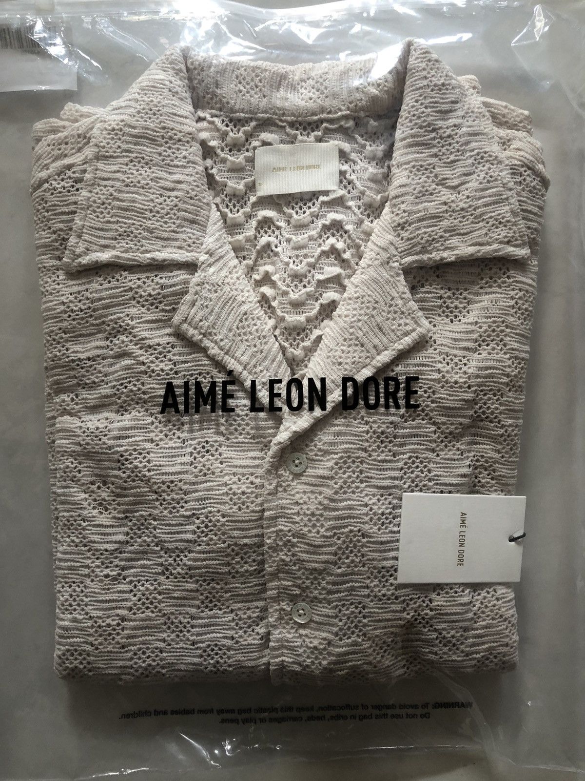 Aime Leon Dore ALD Rico shirt small size oatmeal lace shirt ss22 Size US S / EU 44-46 / 1 - 2 Thumbnail