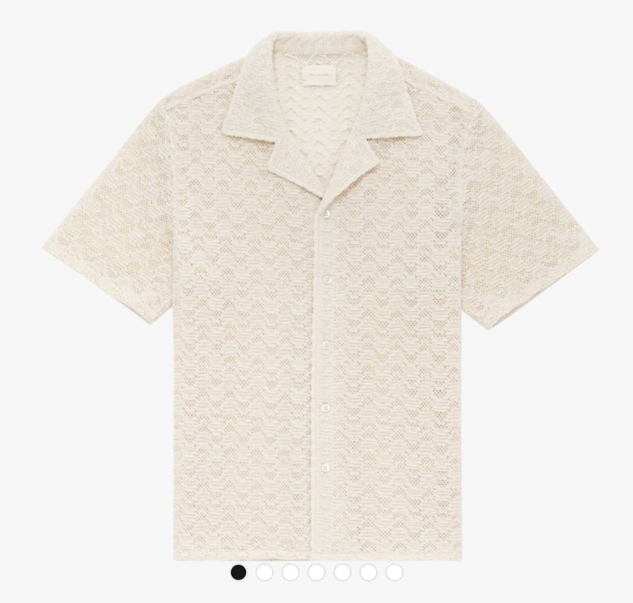 image of Aime Leon Dore Ald Rico Shirt Small Size Oatmeal Lace Shirt Ss22, Men's