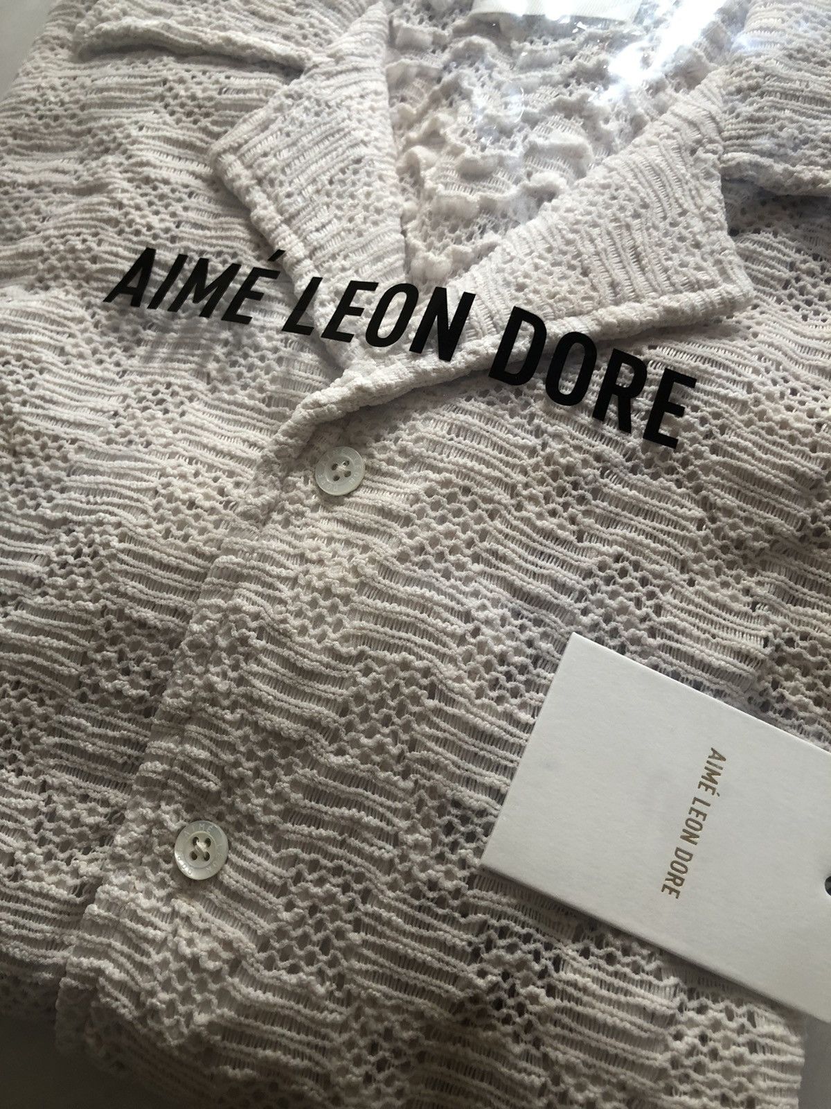 Aime Leon Dore ALD Rico shirt small size oatmeal lace shirt ss22 Size US S / EU 44-46 / 1 - 3 Thumbnail