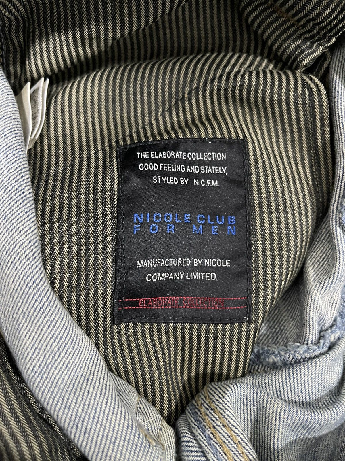 Japanese Brand Nicole Club For Men 8 Pocket Indigo Flared Denim Jeans Rare Size US 31 - 20 Thumbnail
