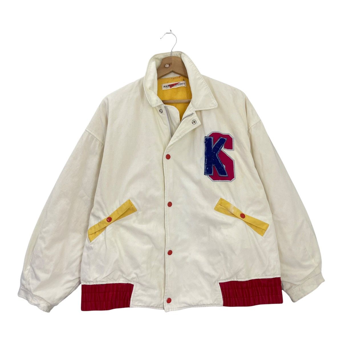 Japanese Brand × Kansai Yamamoto 90s Kansai Sports Big Logo Embroidered Zipper Jacket Size L Size US L / EU 52-54 / 3 - 9 Thumbnail