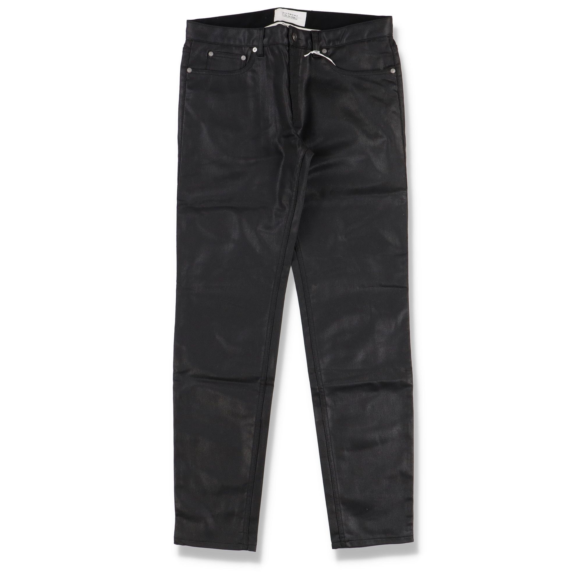 image of Givenchy Black Waxed Skinny Jeans, Men's (Size 34)