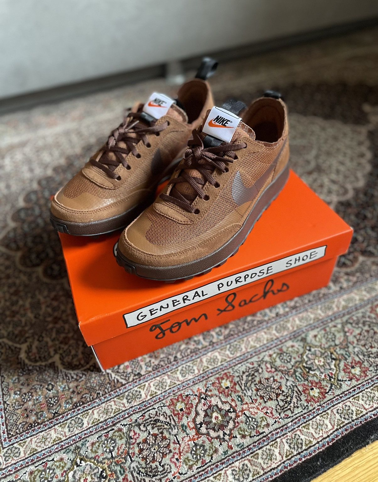 image of Nike By Tom Sachs General Purpose Shoe Nikecraft in Pecan/Dark Field Brown, Men's (Size 9)