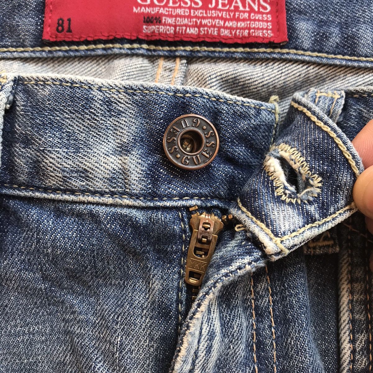 Guess Vintage Y2K Guess Jeans Flared Multy Pocket Cargo Pants Size US 30 / EU 46 - 5 Thumbnail
