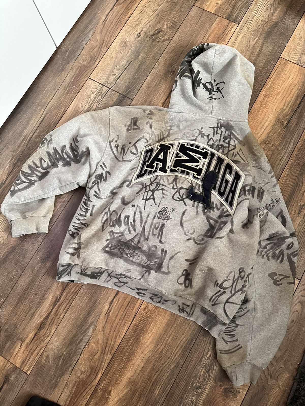 Balenciaga Balenciaga Skater graffiti zip up hoodie | Grailed