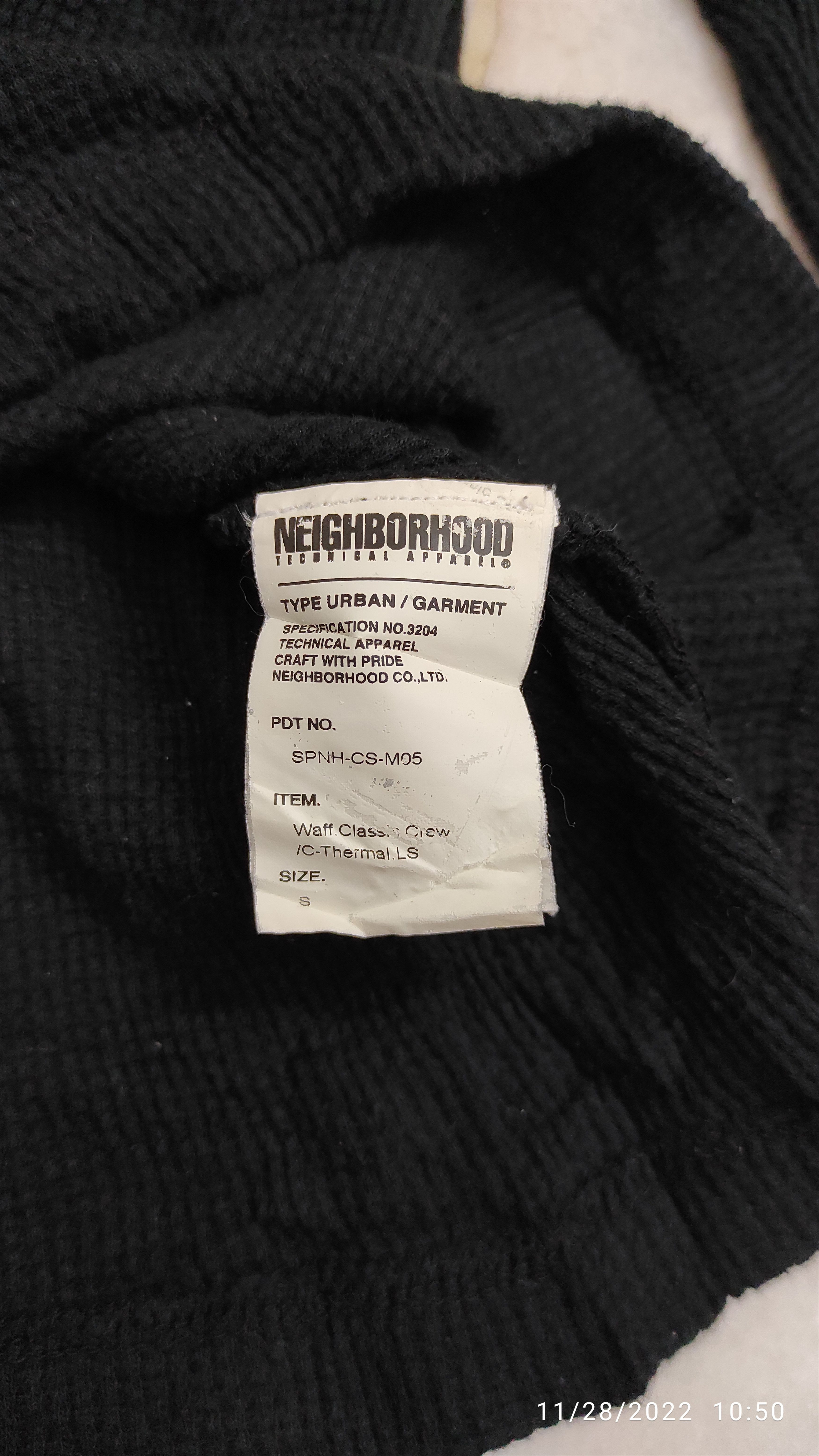 Neighborhood Archive 148/2304 NEIGHBORHOOD waffle classic crew LS shirt Size US S / EU 44-46 / 1 - 6 Thumbnail