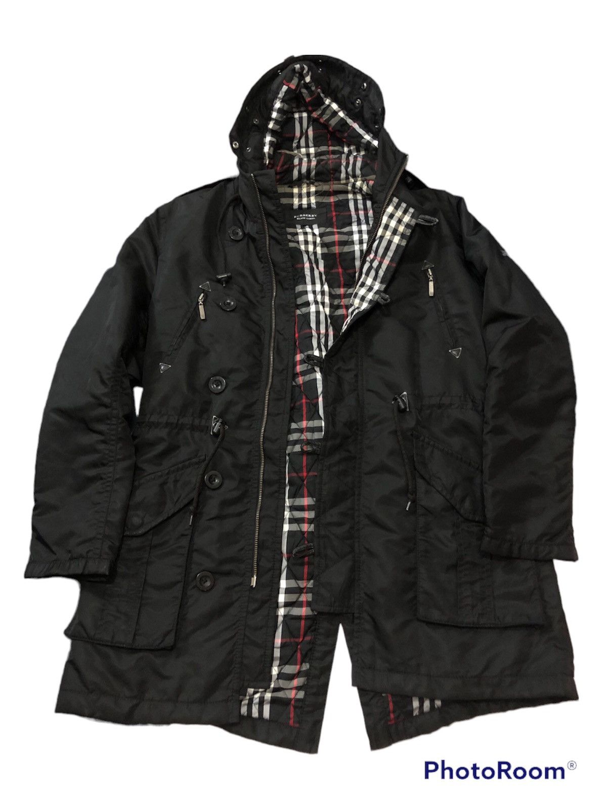 Burberry RARE!! BURBERRY BLACK LABEL NOVA CHECK PARKA LONG JACKET Size US M / EU 48-50 / 2 - 1 Thumbnail