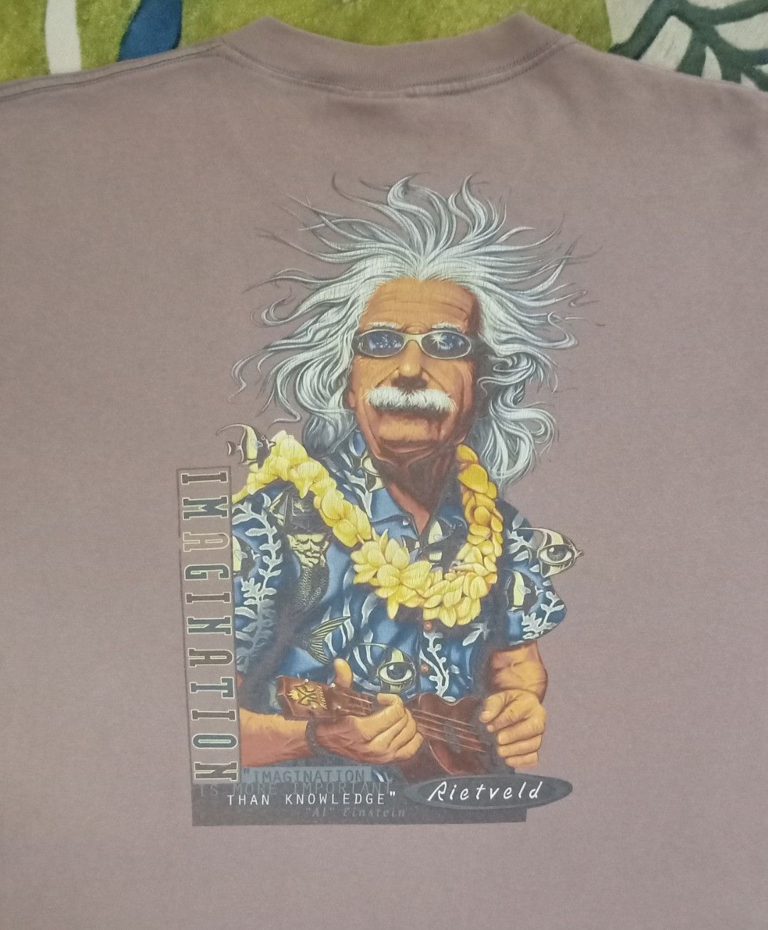 Vintage Vintage 90s Rietveld : Imagination Albert Einstein T-shirt Size US L / EU 52-54 / 3 - 7 Thumbnail