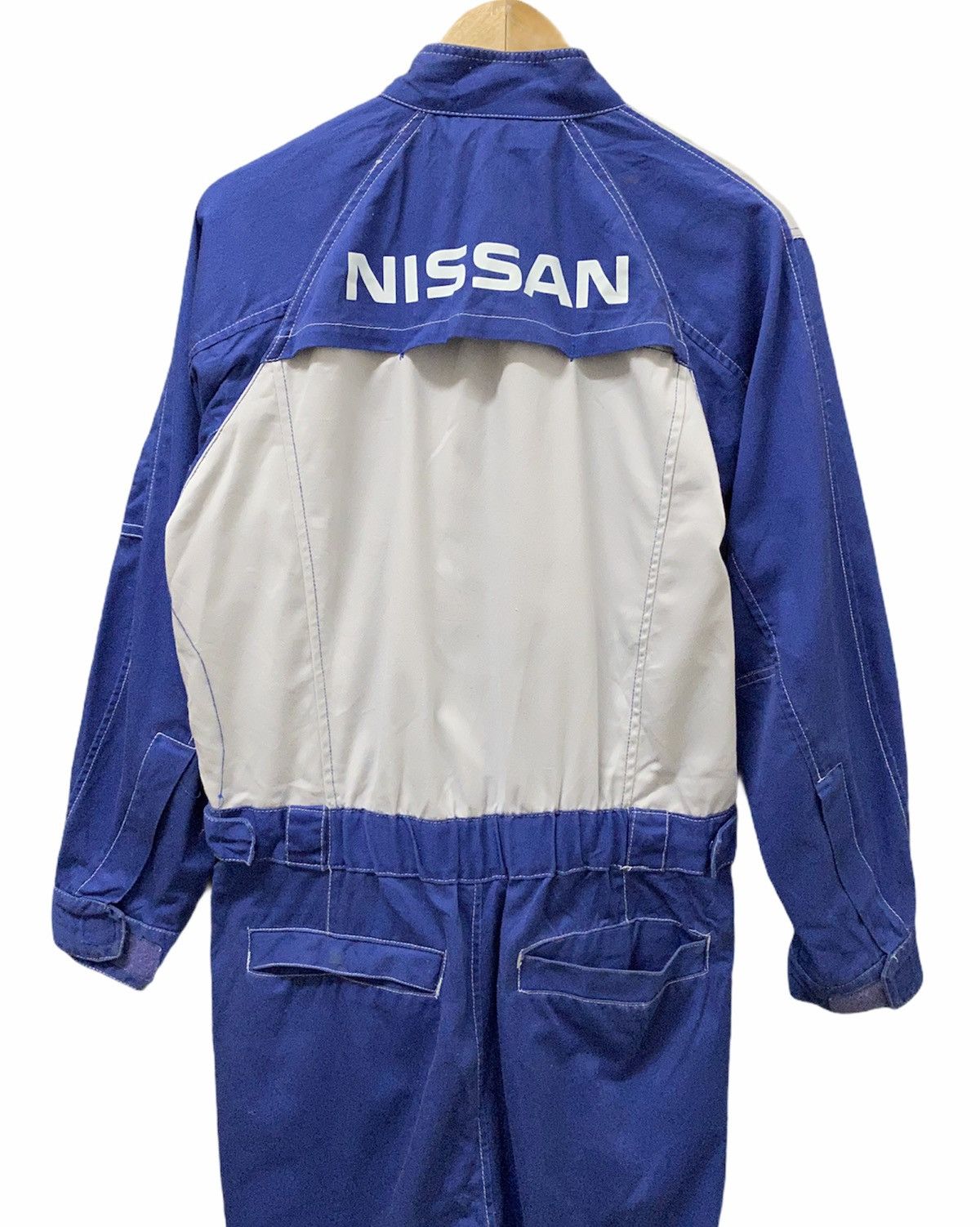 image of Gear For Sports x Racing Nissan Vintage Racing Staff Jumpsuit Coveralls in Blue, Men's (Size 36)