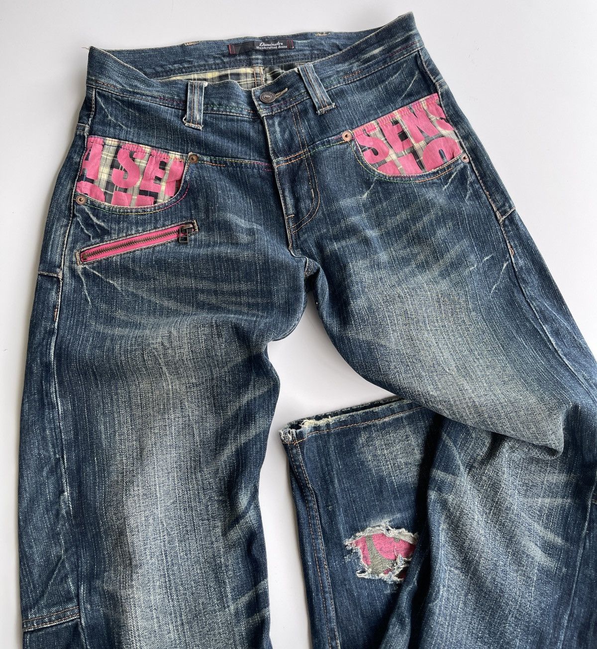 Japanese Brand Dominate Double Waist streetwear Jeans Size US 32 / EU 48 - 10 Thumbnail