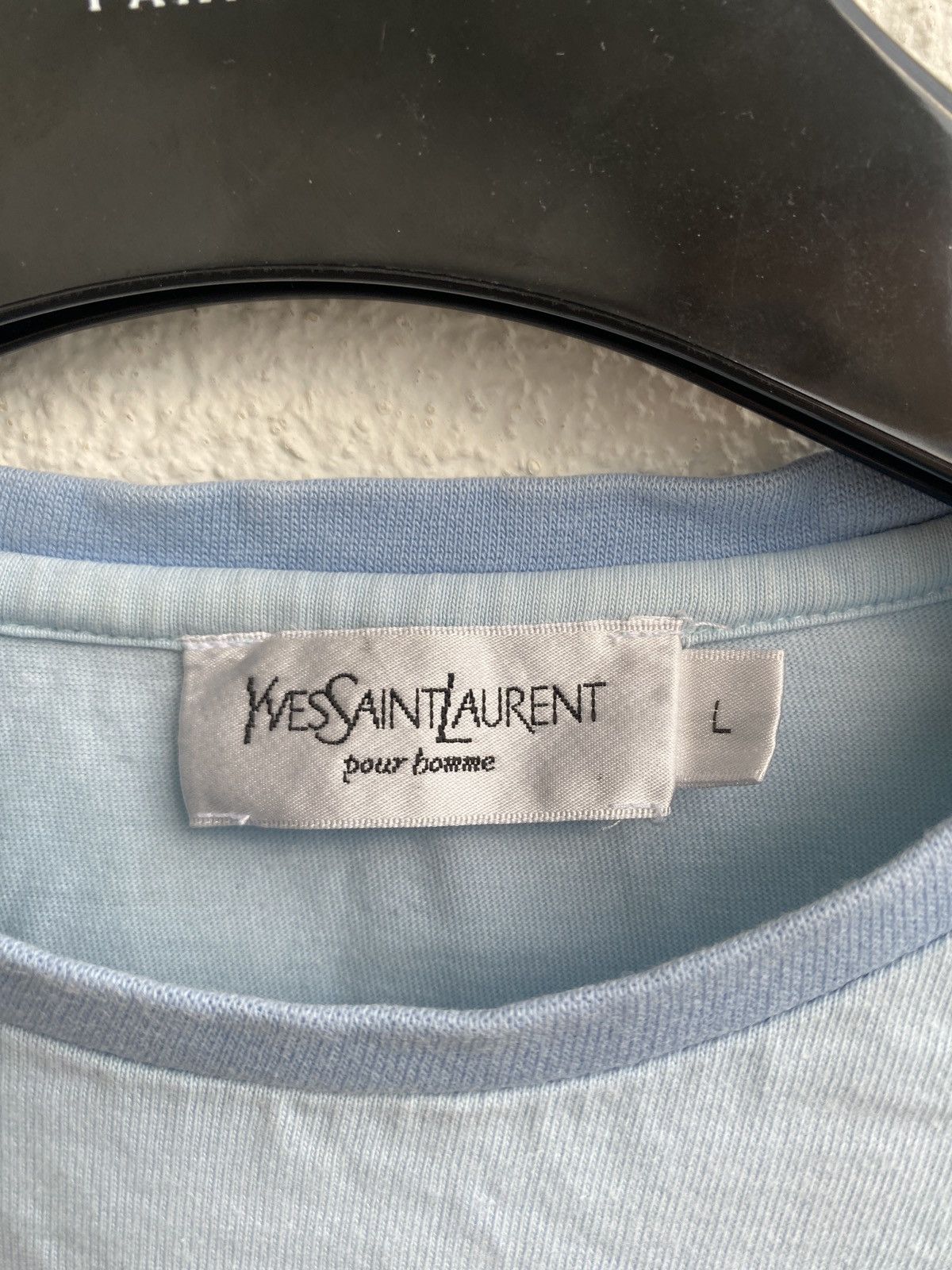 Yves Saint Laurent Blue/Mint YSL T-shirt Yves Saint Laurent t-shirt Size US L / EU 52-54 / 3 - 4 Thumbnail