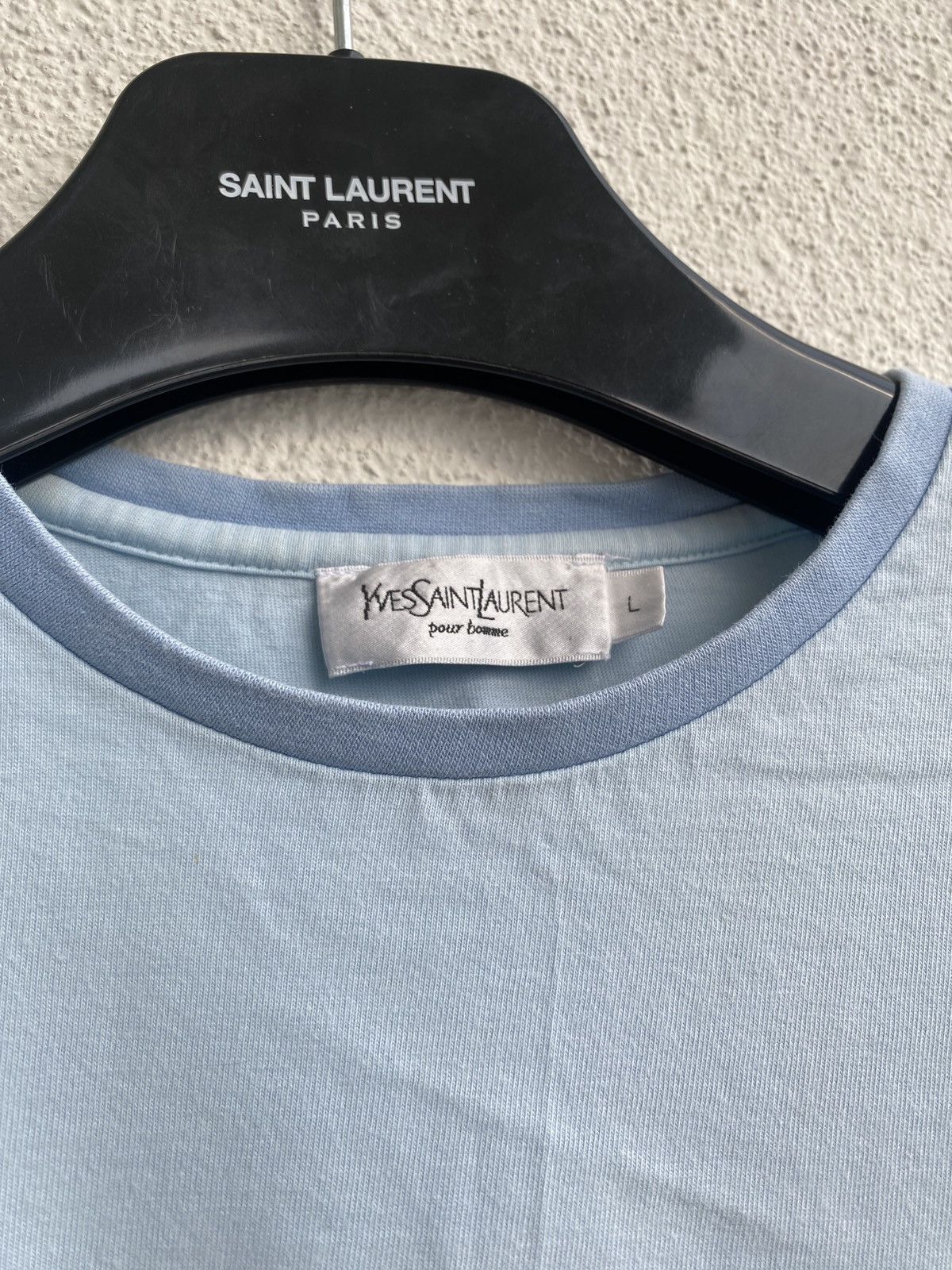 Yves Saint Laurent Blue/Mint YSL T-shirt Yves Saint Laurent t-shirt Size US L / EU 52-54 / 3 - 7 Thumbnail