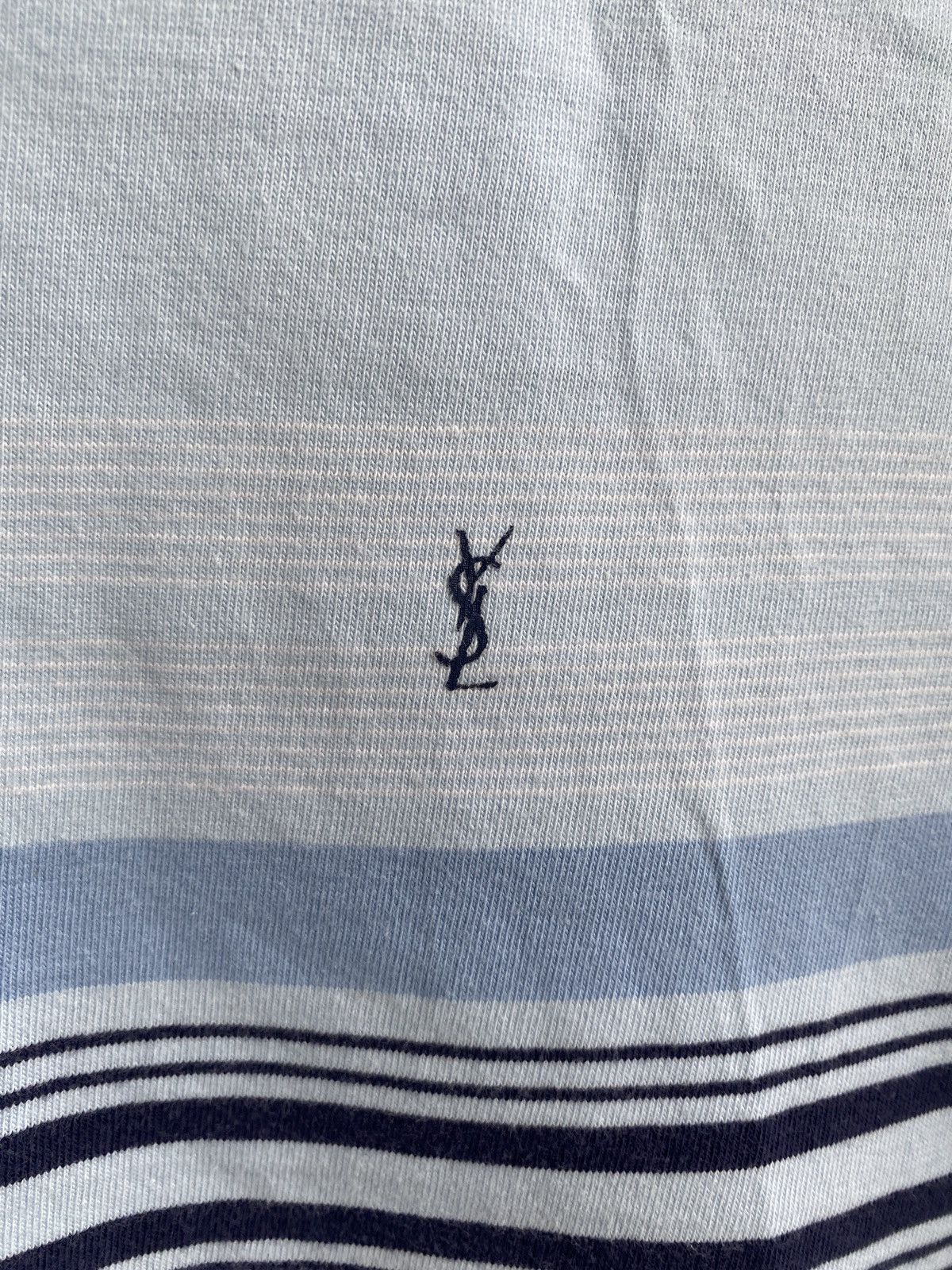 Yves Saint Laurent Blue/Mint YSL T-shirt Yves Saint Laurent t-shirt Size US L / EU 52-54 / 3 - 2 Thumbnail
