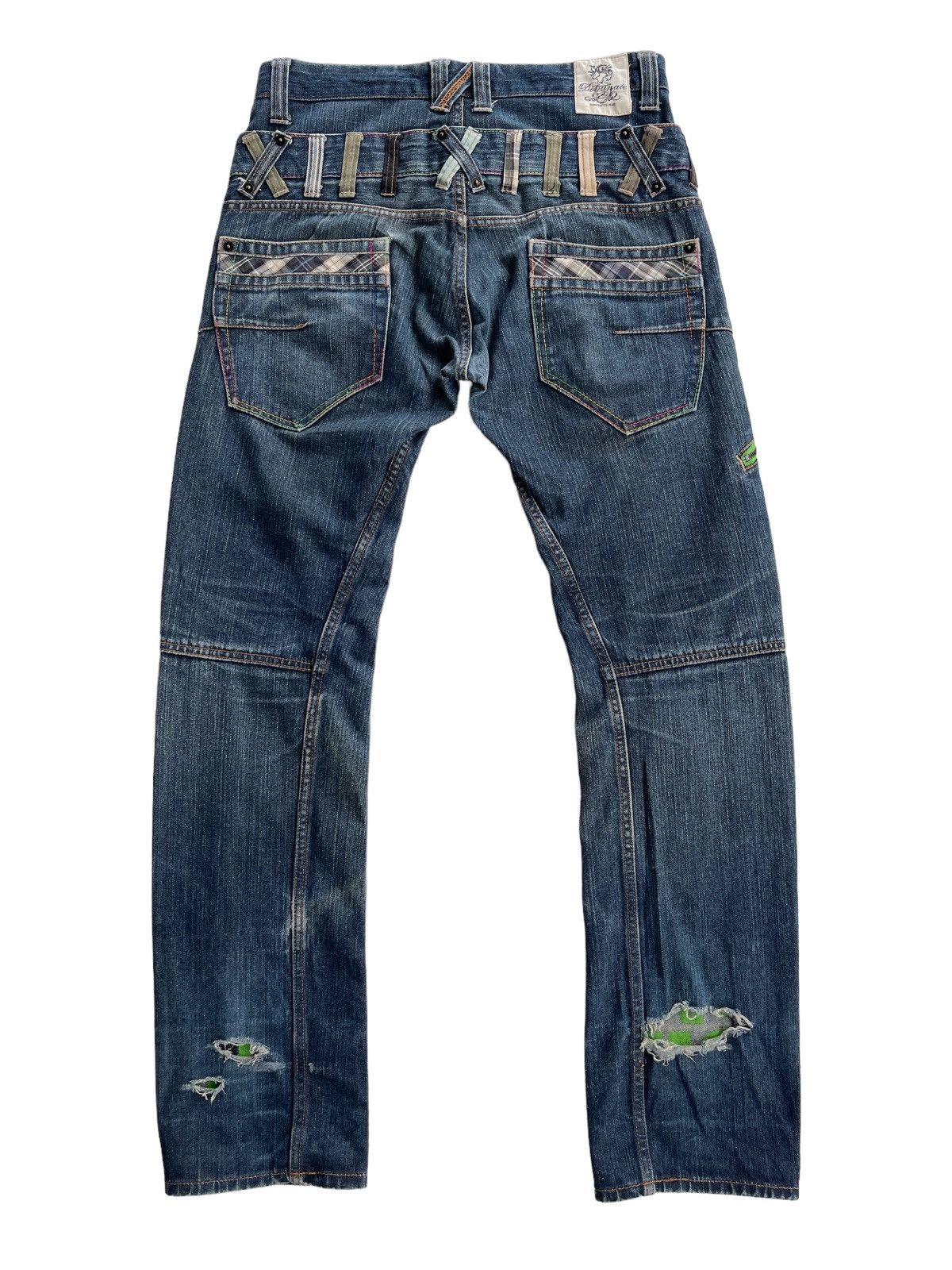Japanese Brand Dominate Double Waist Streetwear Jeans Size US 32 / EU 48 - 4 Thumbnail