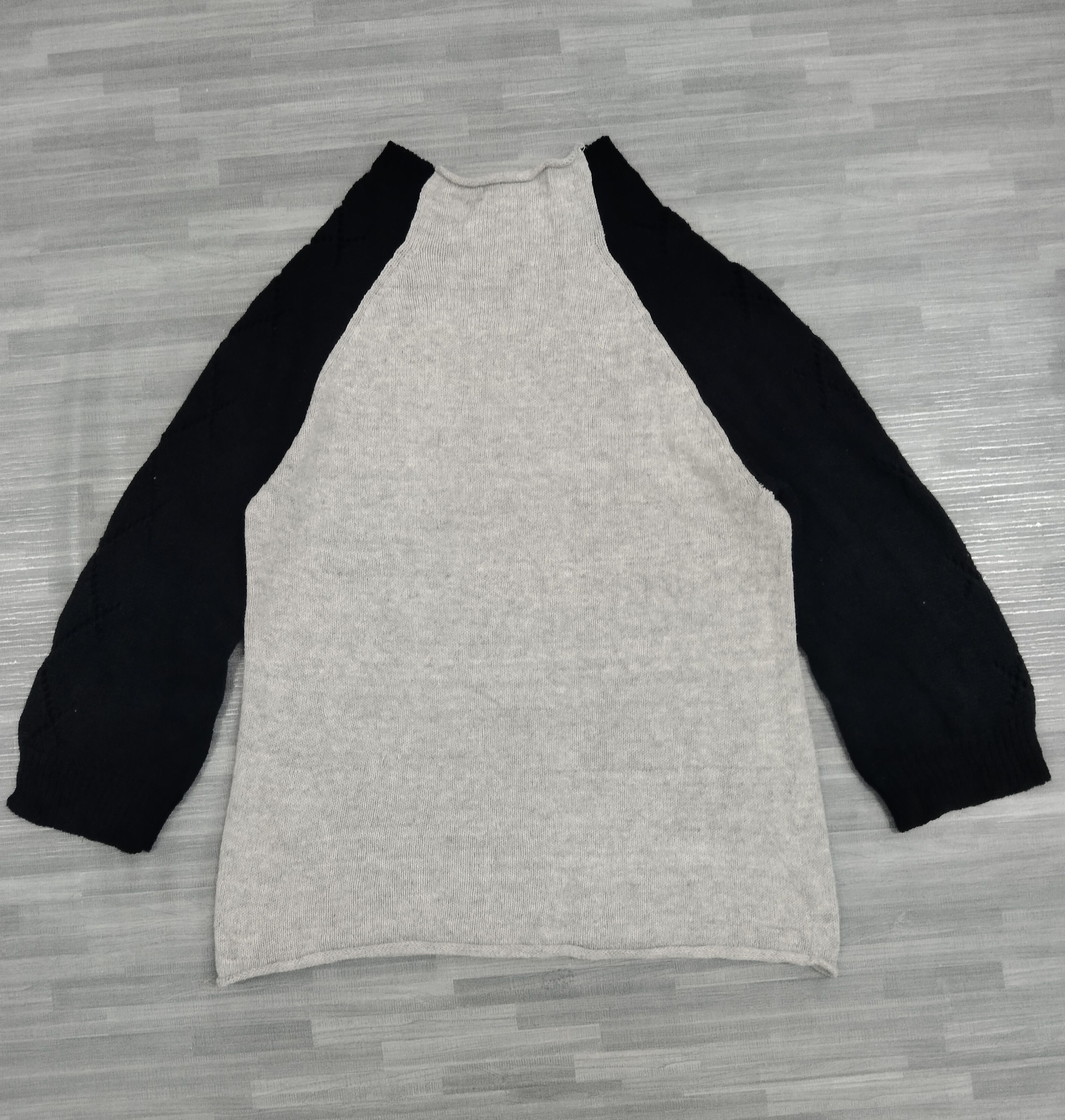 Y'S KNIT RAGLAN TWO TONE SHIRT