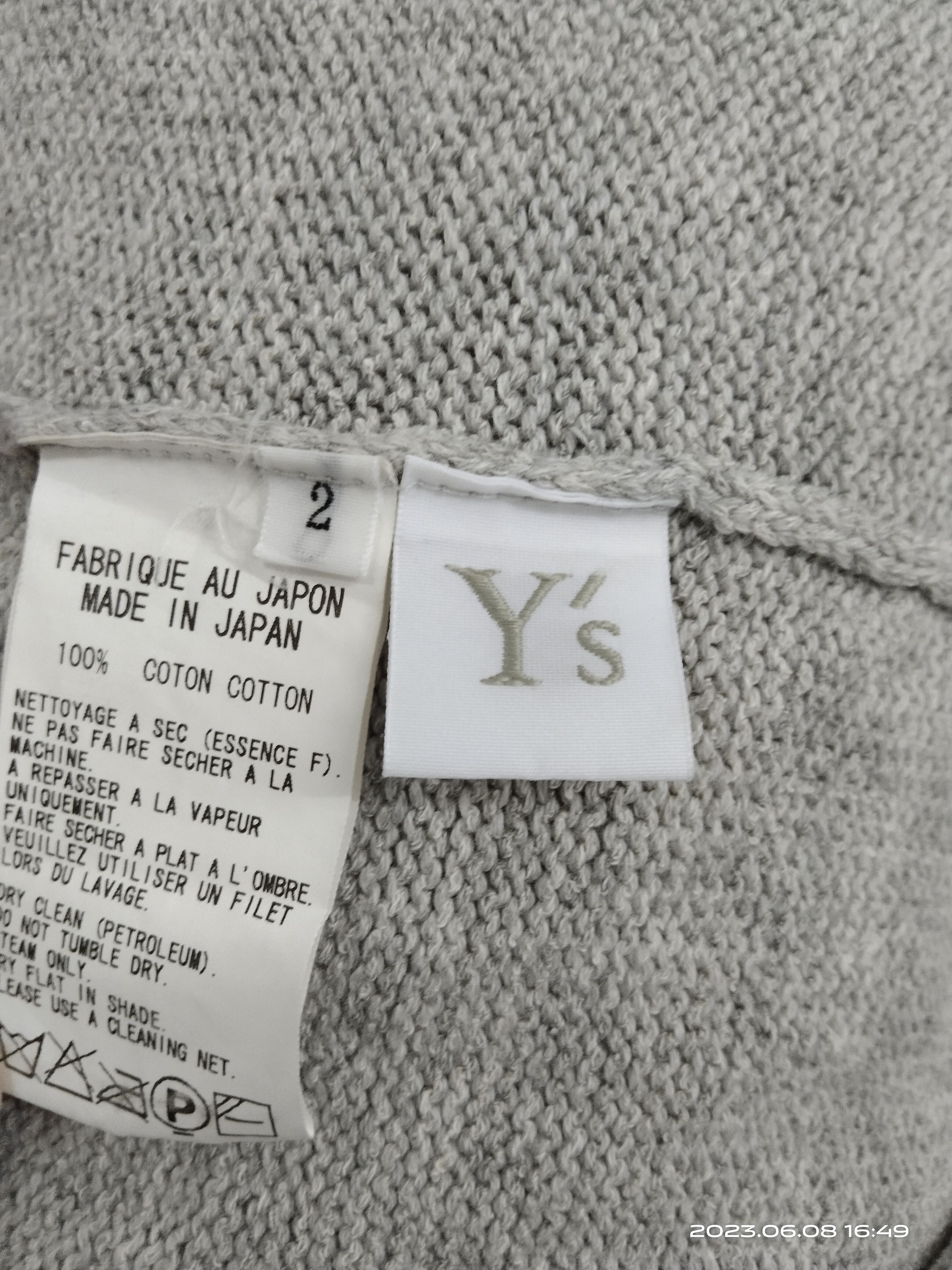 Y'S KNIT RAGLAN TWO TONE SHIRT