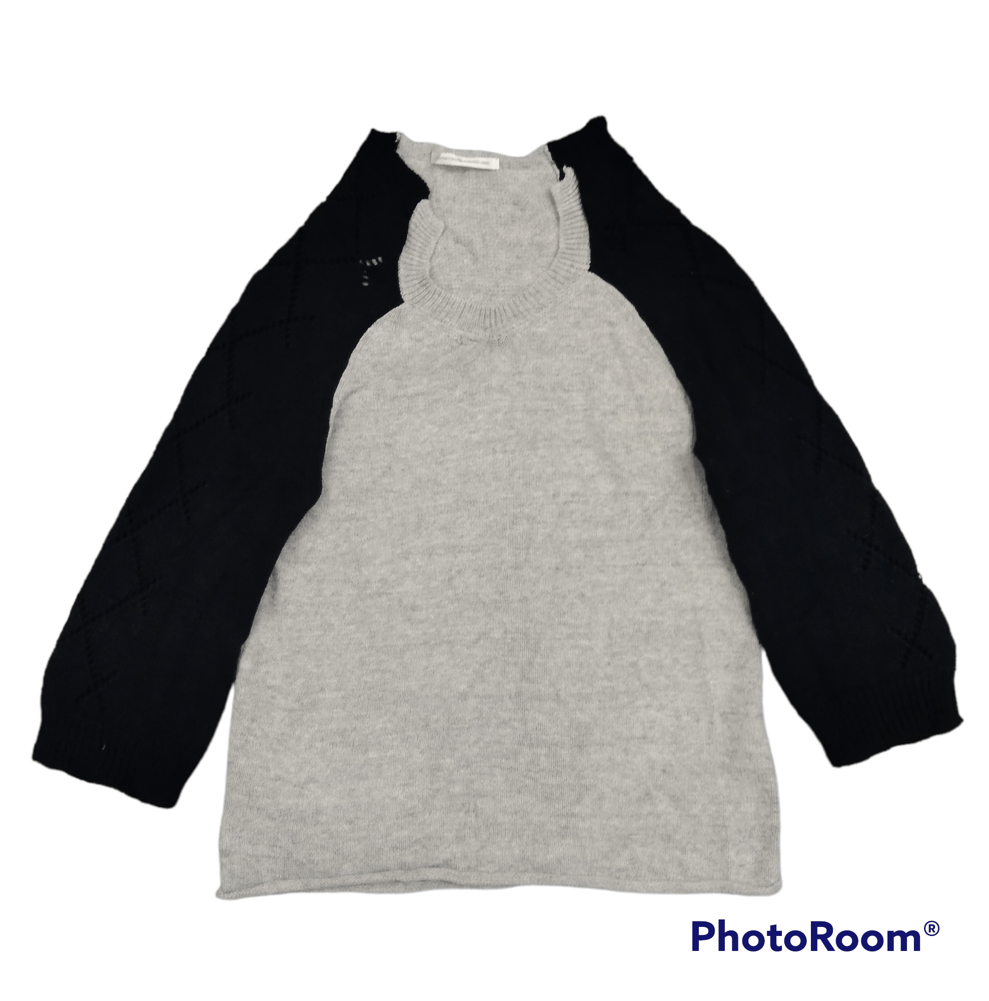 Y'S KNIT RAGLAN TWO TONE SHIRT