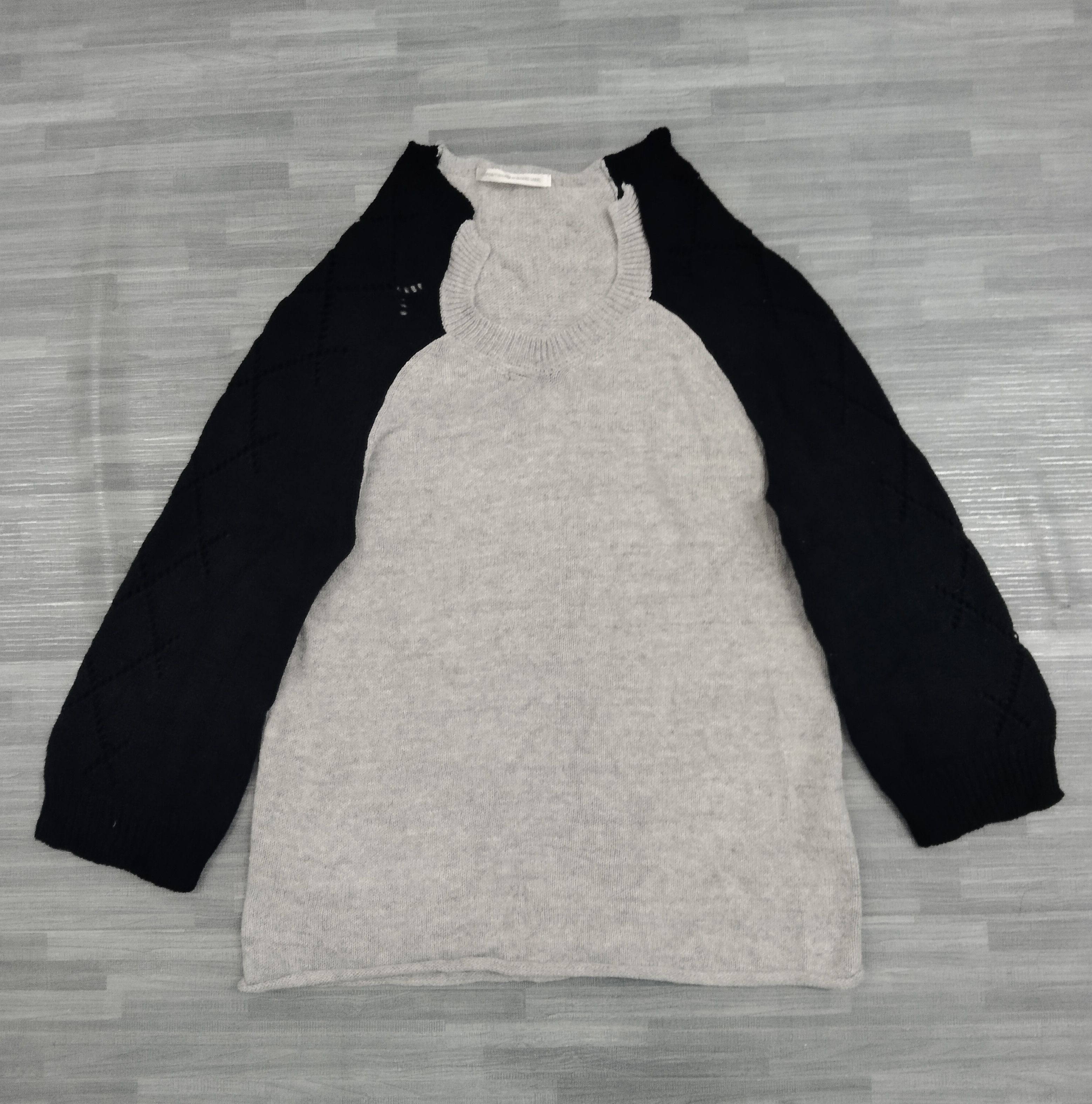 Y'S KNIT RAGLAN TWO TONE SHIRT