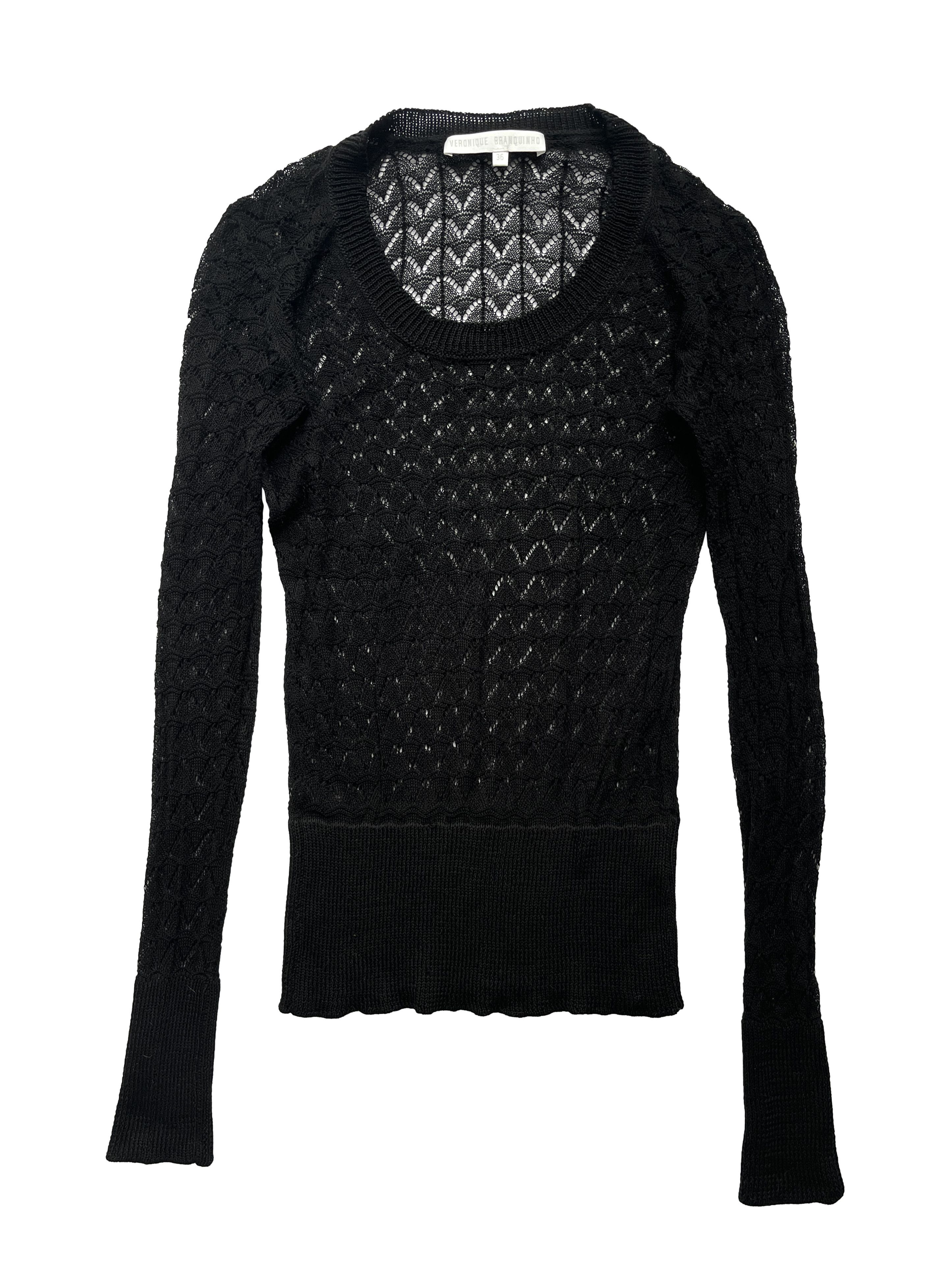 Veronique Branquinho ⚡️QUICK SALE⚡️Veronique Branquinho Lacey Round Neck Sweater Size S / US 4 / IT 40 - 1 Thumbnail