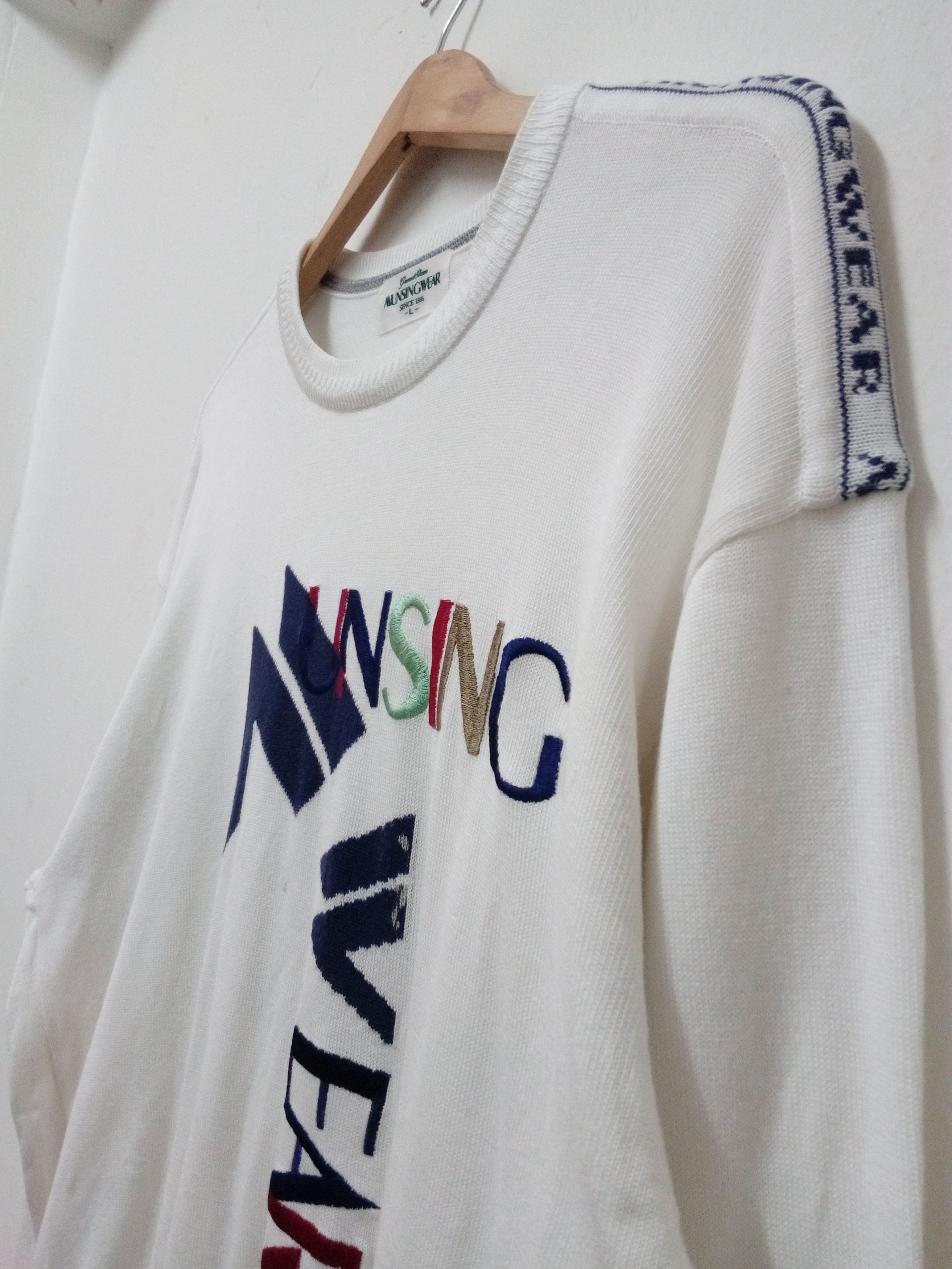 Japanese Brand × Vintage VINTAGE MUNSINGWEAR KNIT SWEATER EMBROIDERED LOGO Size US M / EU 48-50 / 2 - 2 Thumbnail