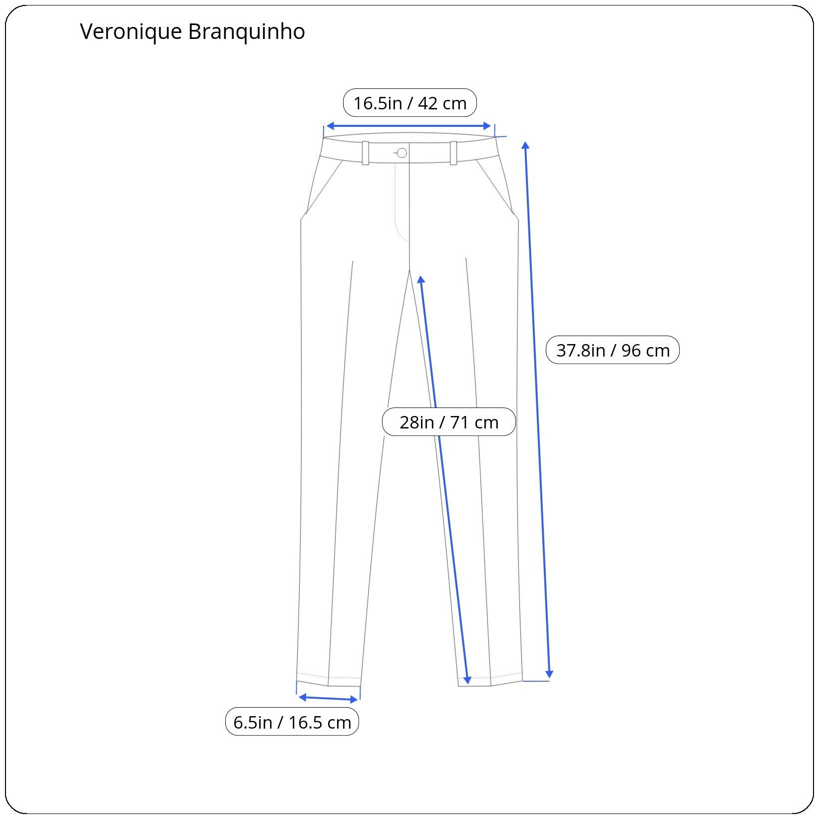 Veronique Branquinho ⚡️QUICK SALE⚡️Veronique Branquinho Navy Pants Trousers Size 32" / US 10 / IT 46 - 6 Thumbnail