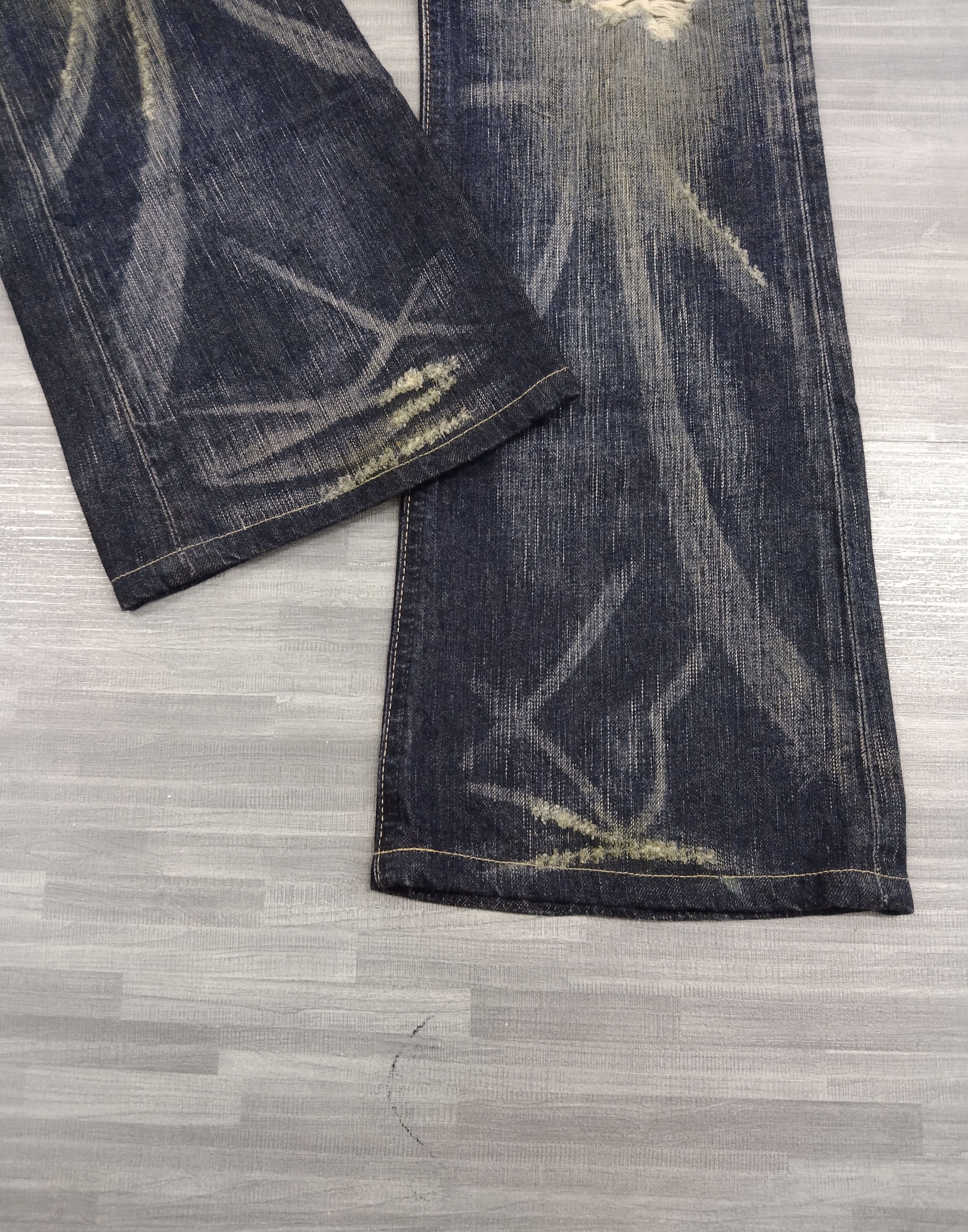 Edwin FLARE SICK RIPED BLUE TRIP DENIM PANTS Size US 30 / EU 46 - 8 Thumbnail