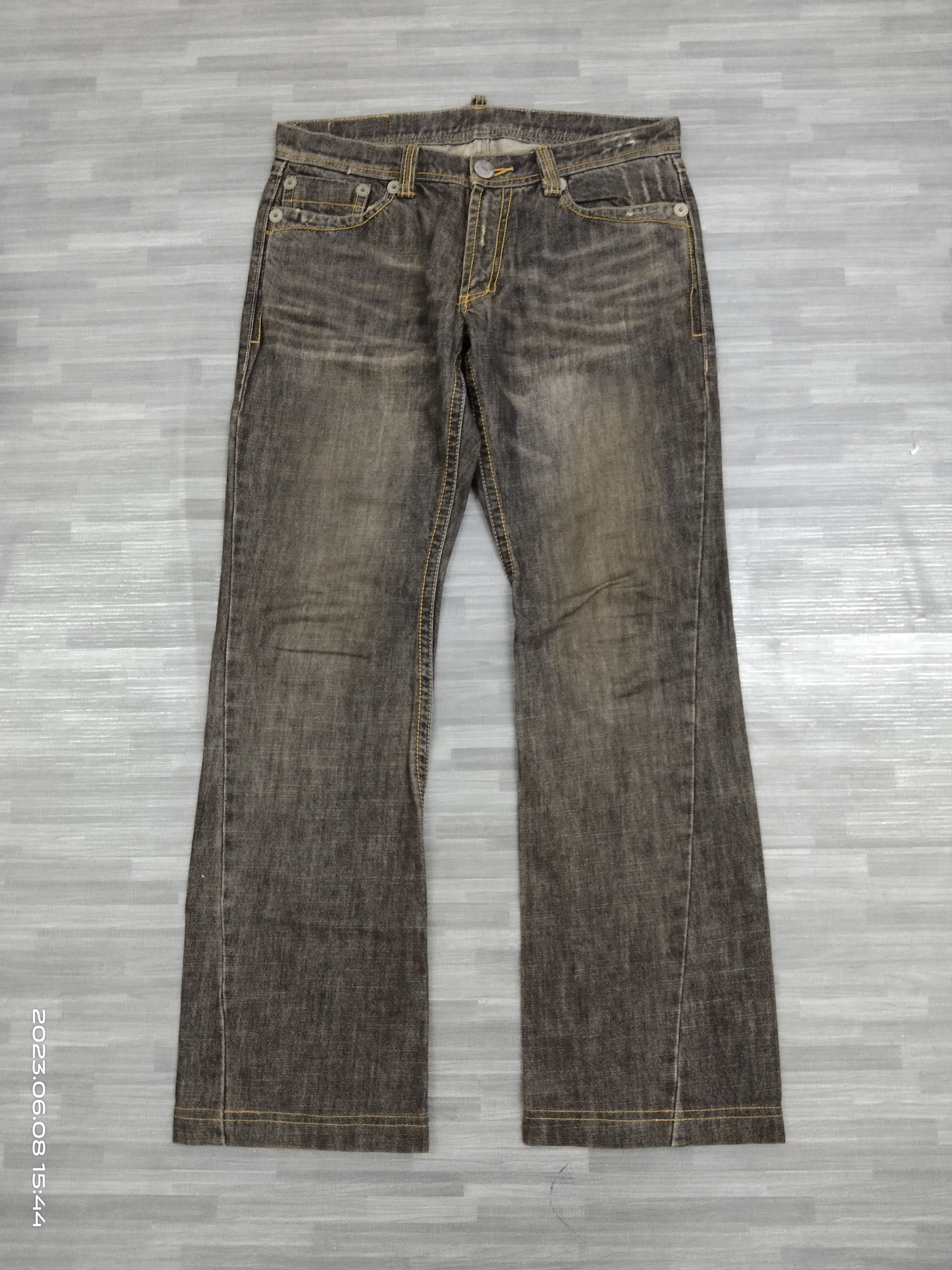 Japanese Brand FLARE TWIST SICK COMME CA ISM DENIM PANTS Size US 31 - 2 Thumbnail