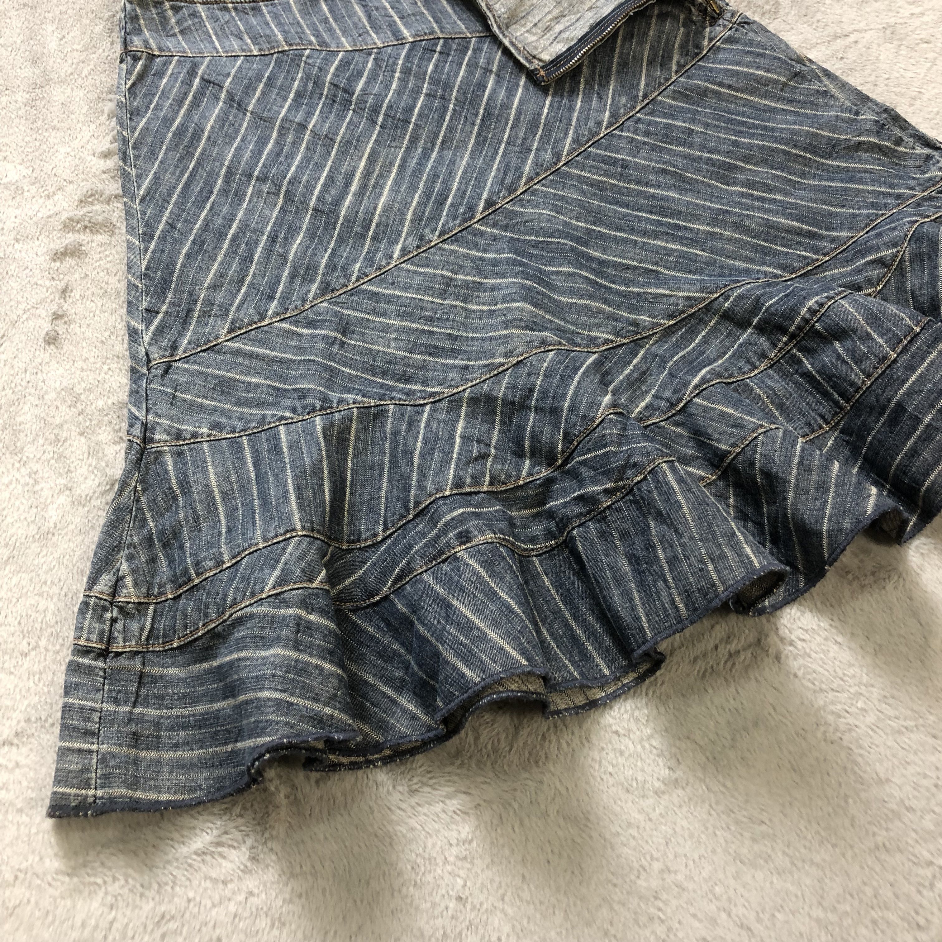 DKNY DKNY JEANS PETITES RECONSTRUCTED DENIM MINI SKIRTS #6899-96 Size 29" - 4 Thumbnail