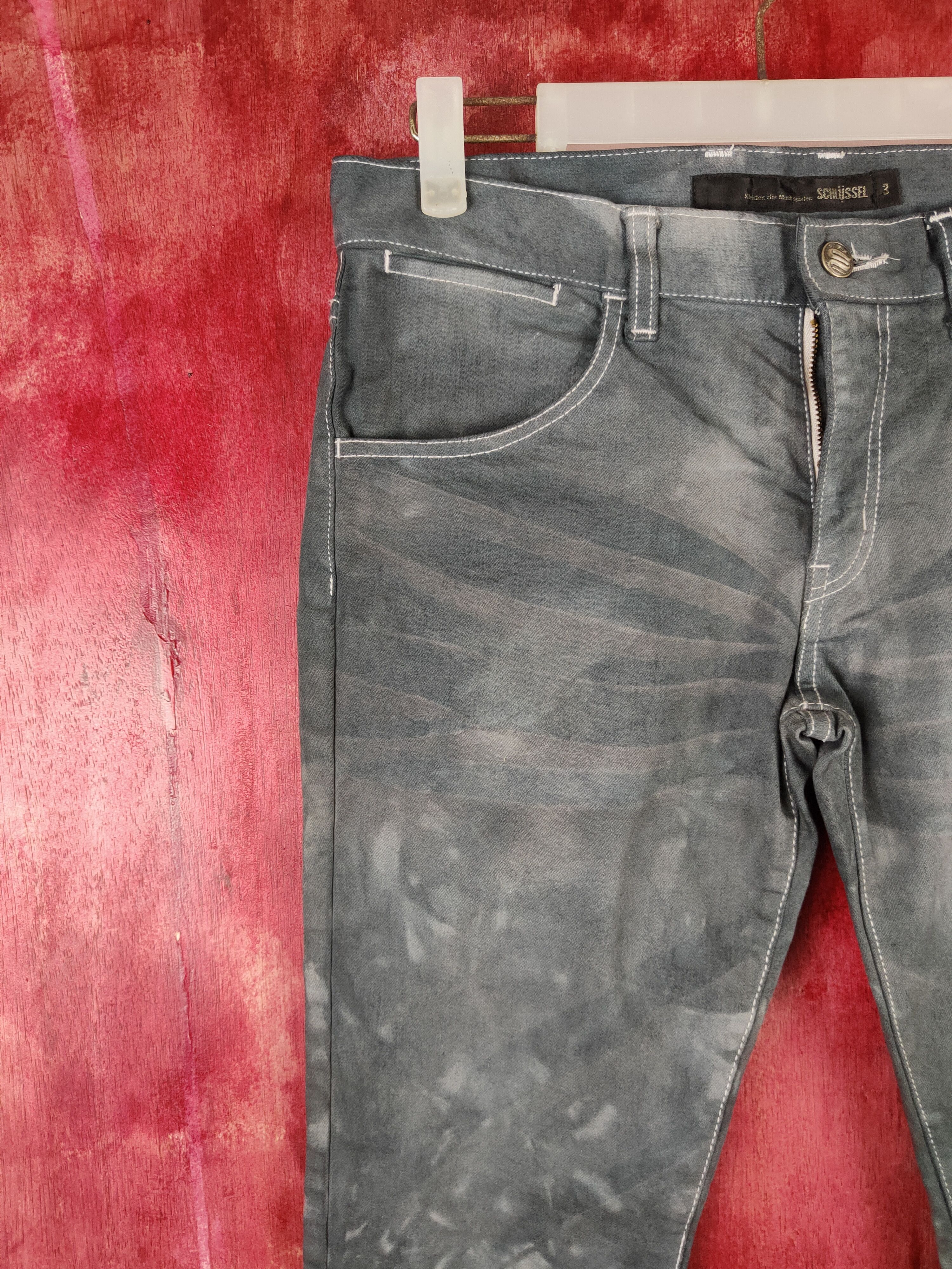 Schlussel DL Schlüssel Black Faded japan cargo pants #S710 Size US 31 - 3 Thumbnail