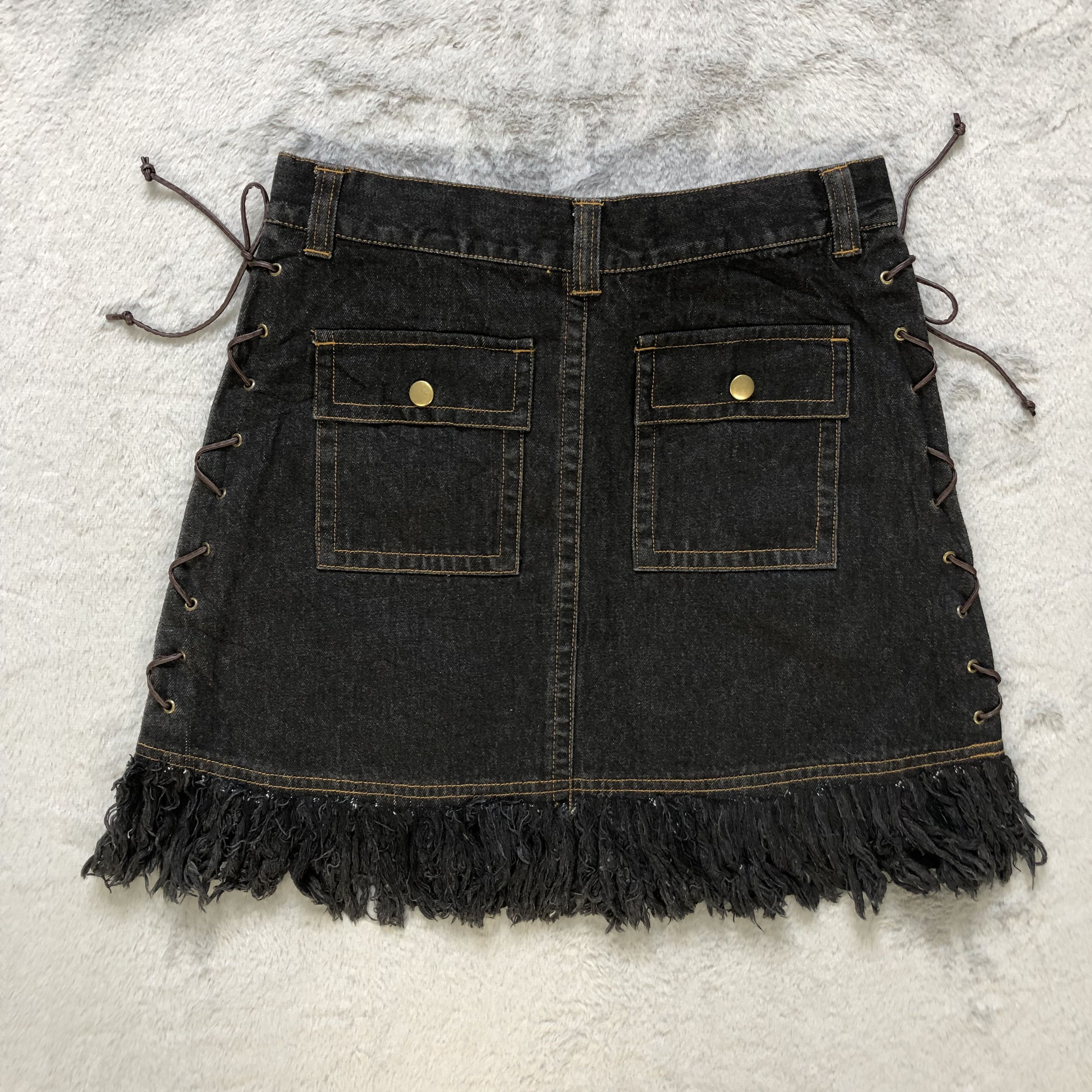 Japanese Brand BONDAGE JEANS STORY DENIM SKIRTS #6915-96 Size 27" / US 4 / IT 40 - 9 Thumbnail