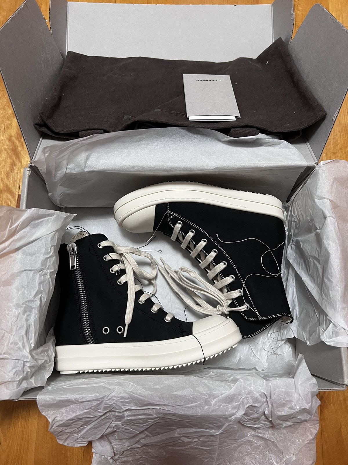 Rick Owens Drkshdw Rick owens drkshdw ss19 ramones high top sneakers sz35.5 Size US 5.5 / IT 35.5 - 1 Thumbnail