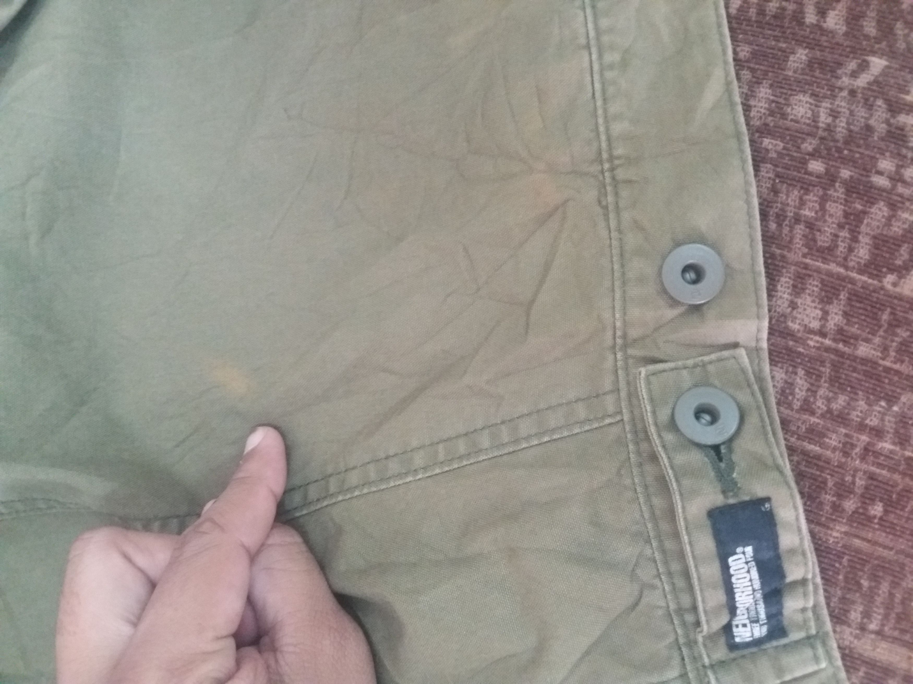 Neighborhood Neighborhood green army distress jacket made in japan Size US M / EU 48-50 / 2 - 8 Thumbnail