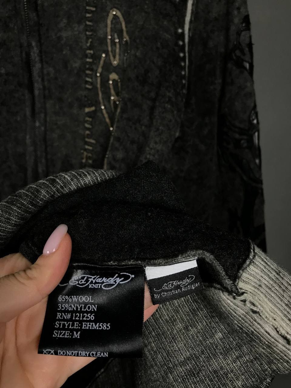 Christian Audigier Christian Audigier Ed Hardy designer wool zip sweatshirt Size US M / EU 48-50 / 2 - 5 Thumbnail