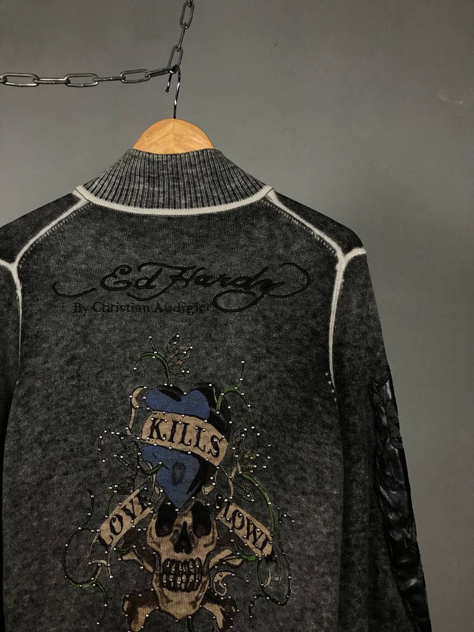 Christian Audigier Christian Audigier Ed Hardy designer wool zip sweatshirt Size US M / EU 48-50 / 2 - 7 Thumbnail