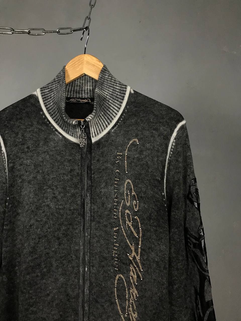 Christian Audigier Christian Audigier Ed Hardy designer wool zip sweatshirt Size US M / EU 48-50 / 2 - 2 Thumbnail