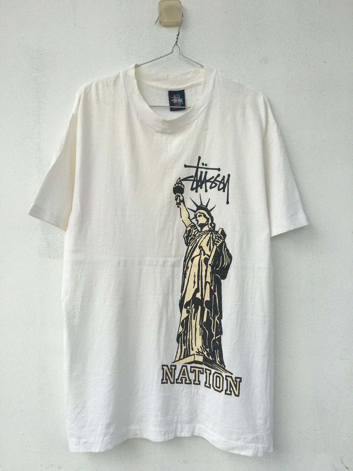 Streetwear × Stussy × Vintage Stussy Statue Of Liberty NYC AOP tee 