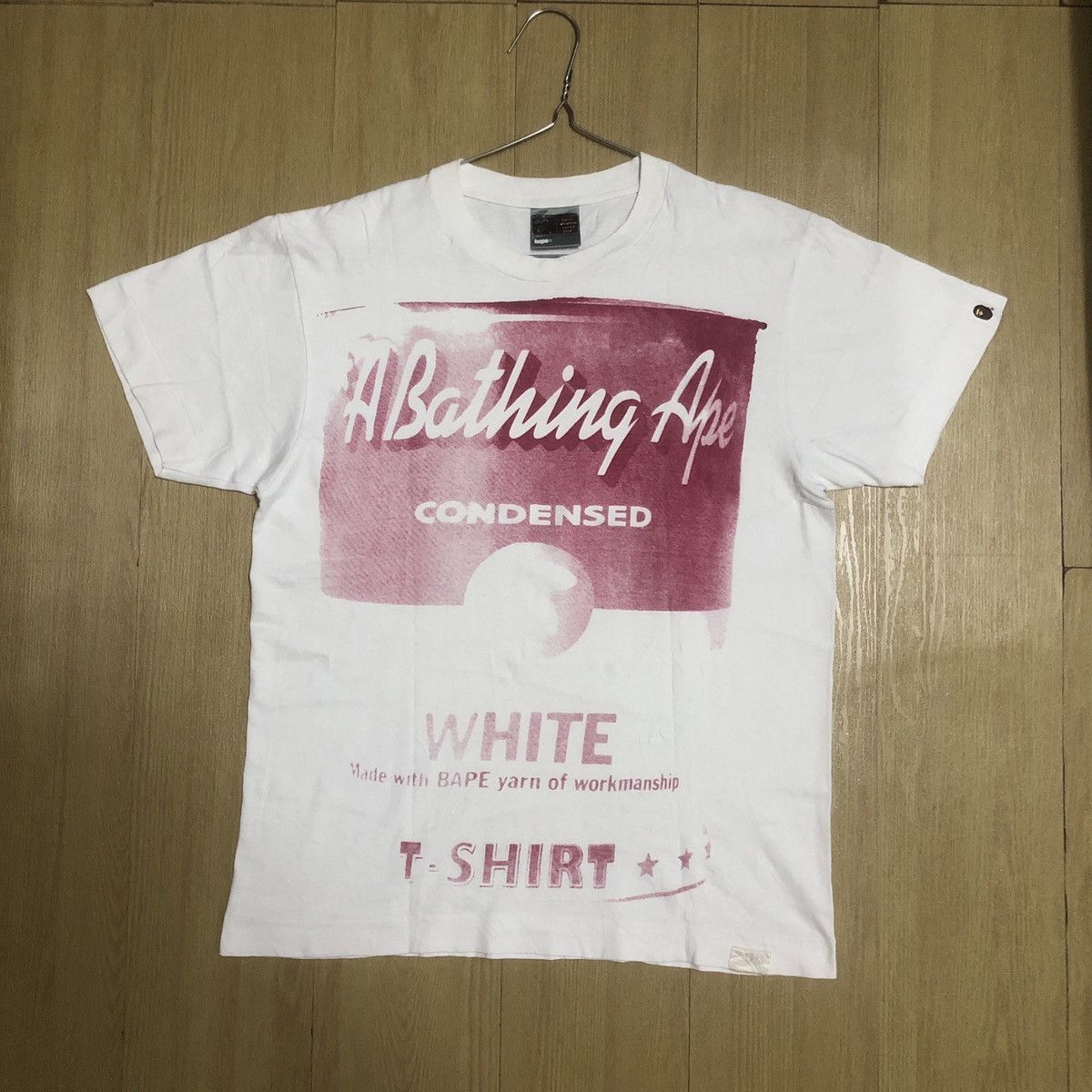 image of Og A Bathing Ape Bape Exclusive Handprint Campbells Soup in White, Men's (Size Medium)