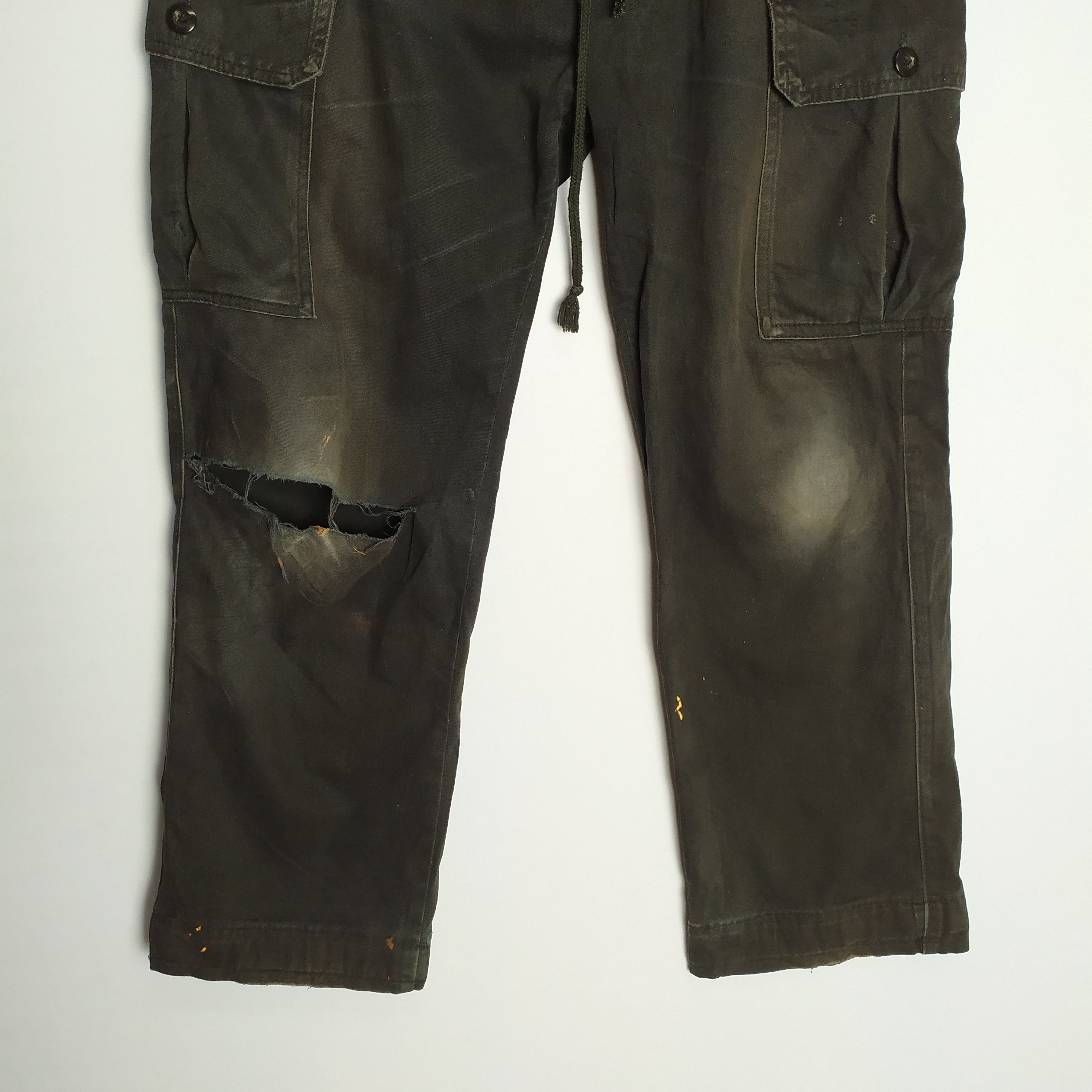 Japanese Brand JAPANESE BRAND FADED RIPPEP CARGO PANTS Size US 31 - 6 Thumbnail