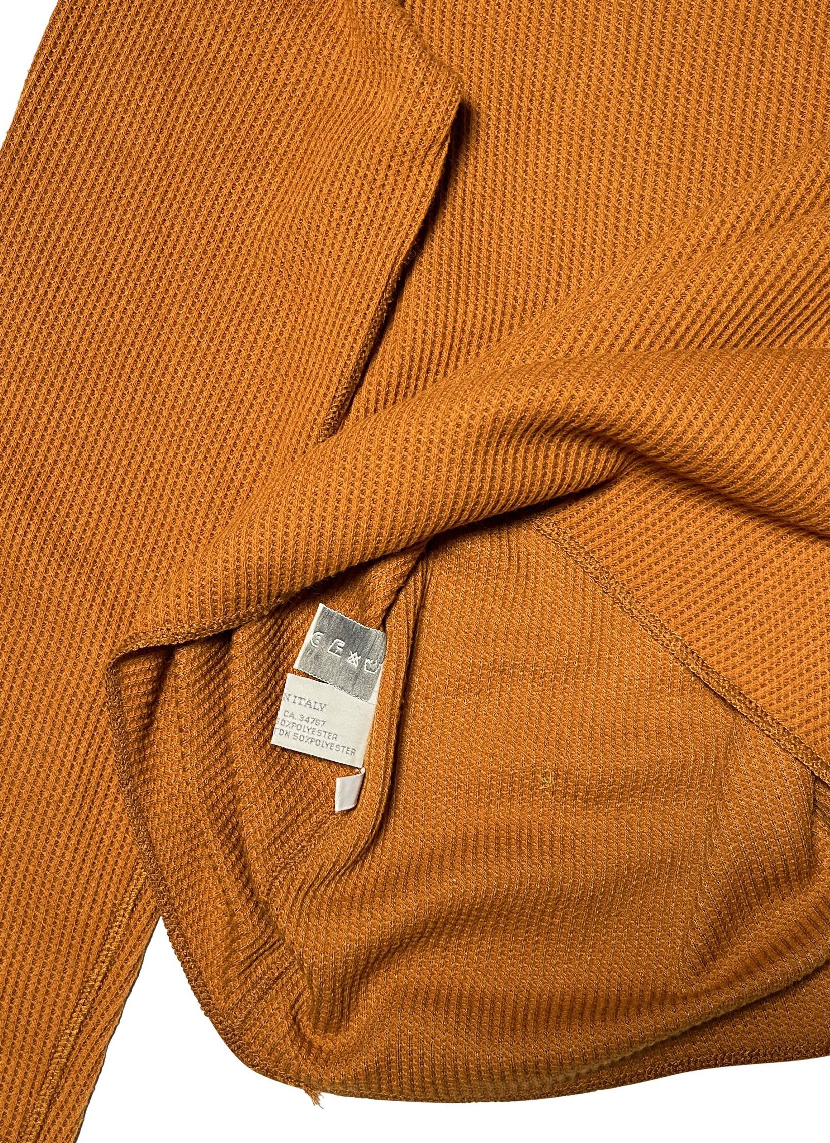 Miu Miu ⚡️QUICK SALE⚡️1990's Miu Miu Orange Waffle-Knit T-Shirt Size S / US 4 / IT 40 - 5 Thumbnail